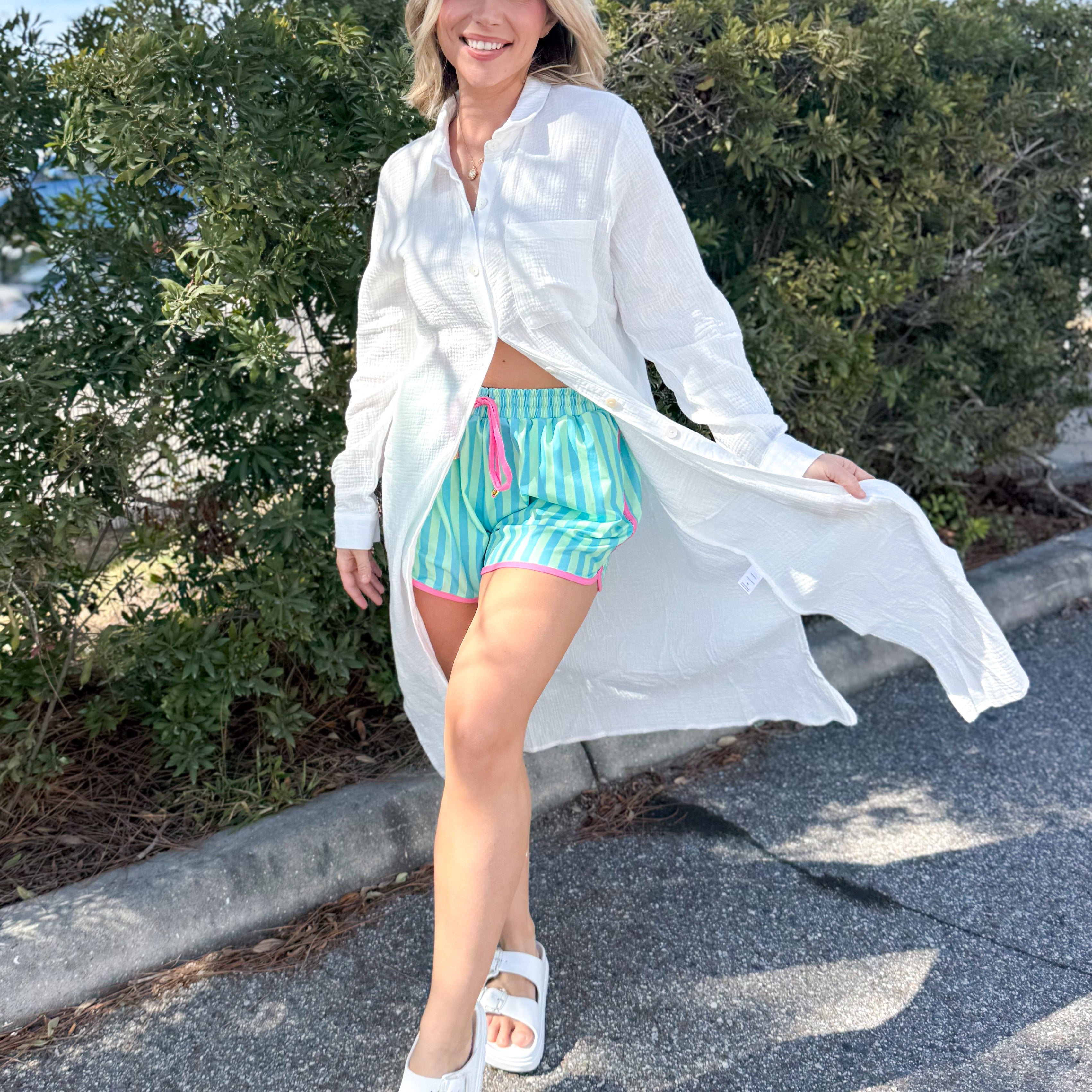 Evelyn Cotton Gauze Button Up Cardigan-220 CARDIGANS KIMONOS-DEAR SCARLETT-Heathered Boho Boutique, Women's Fashion and Accessories in Palmetto, FL