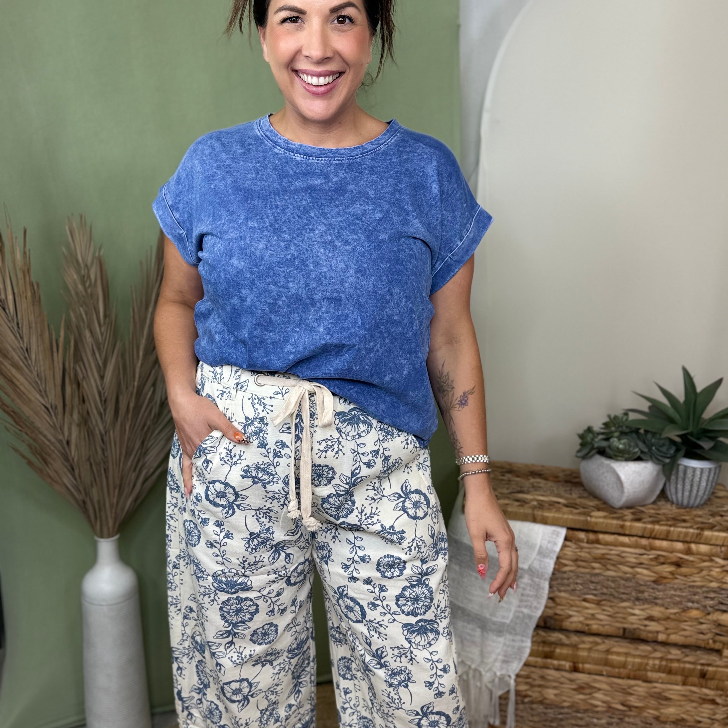 Restock: The Secret Garden Pants 🌸-150 PANTS-ODDI-Heathered Boho Boutique, Women's Fashion and Accessories in Palmetto, FL