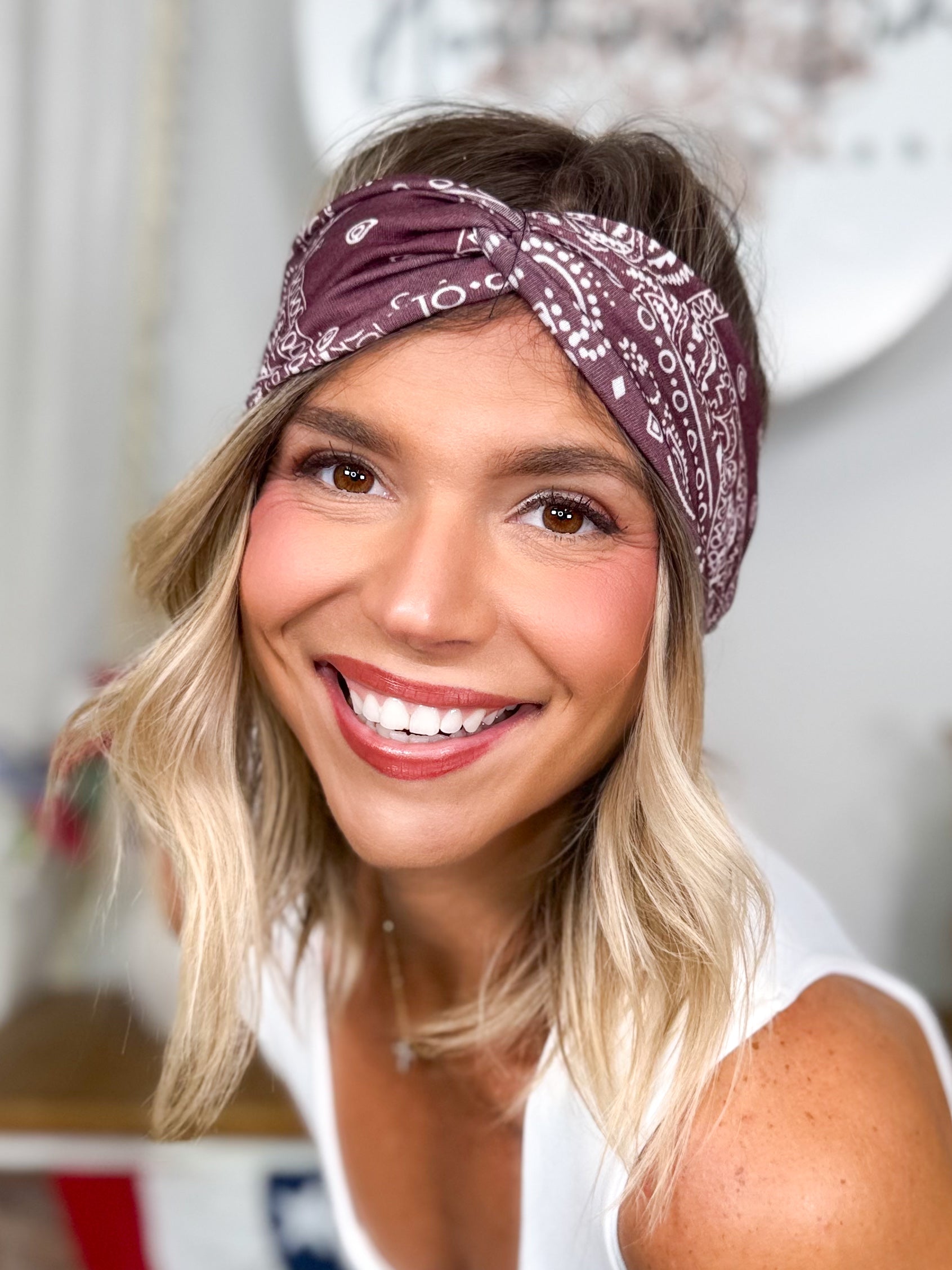 Bandana Twist Headwrap-340 Other Accessories-Love And Repeat-Heathered Boho Boutique, Women's Fashion and Accessories in Palmetto, FL