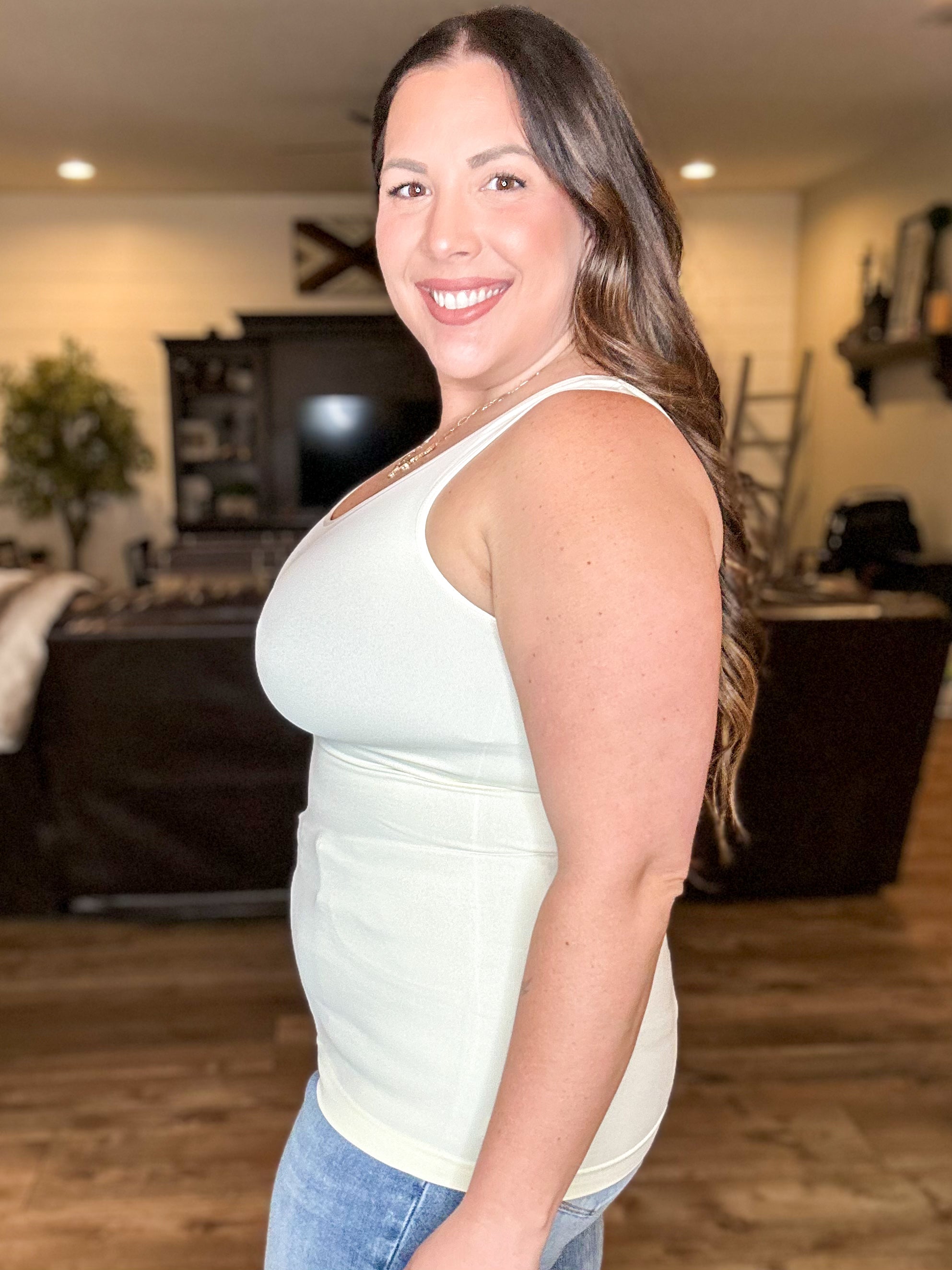 Restock: V or U Reversible Seamless Tank-100 Tank/Crop Tops-YELETE-Heathered Boho Boutique, Women's Fashion and Accessories in Palmetto, FL