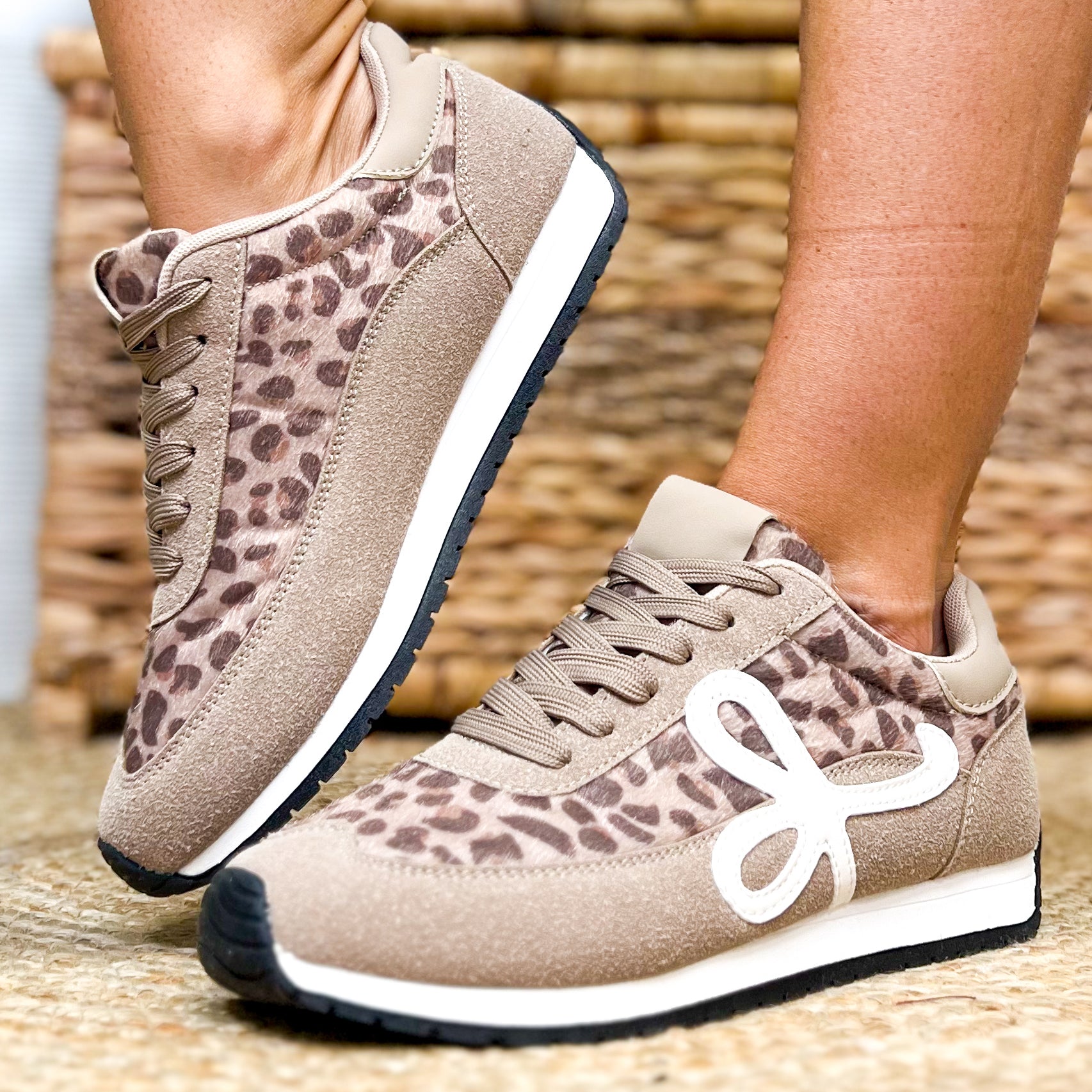 Enchanted Sneakers - Leopard-350 SHOES-BERNESS-Heathered Boho Boutique, Women's Fashion and Accessories in Palmetto, FL