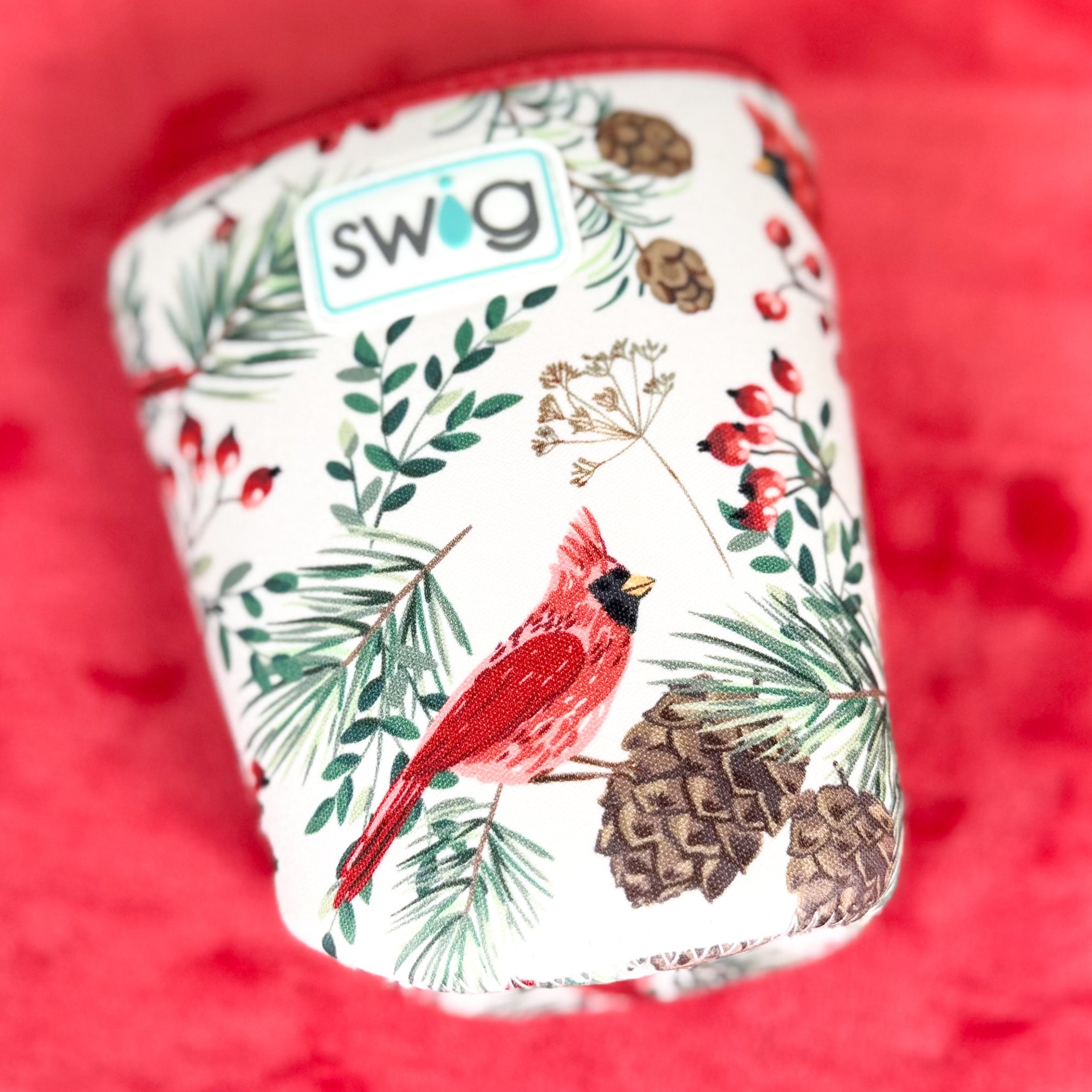 Winter Cardinals Swig-340 Other Accessories-Swig-Heathered Boho Boutique, Women's Fashion and Accessories in Palmetto, FL