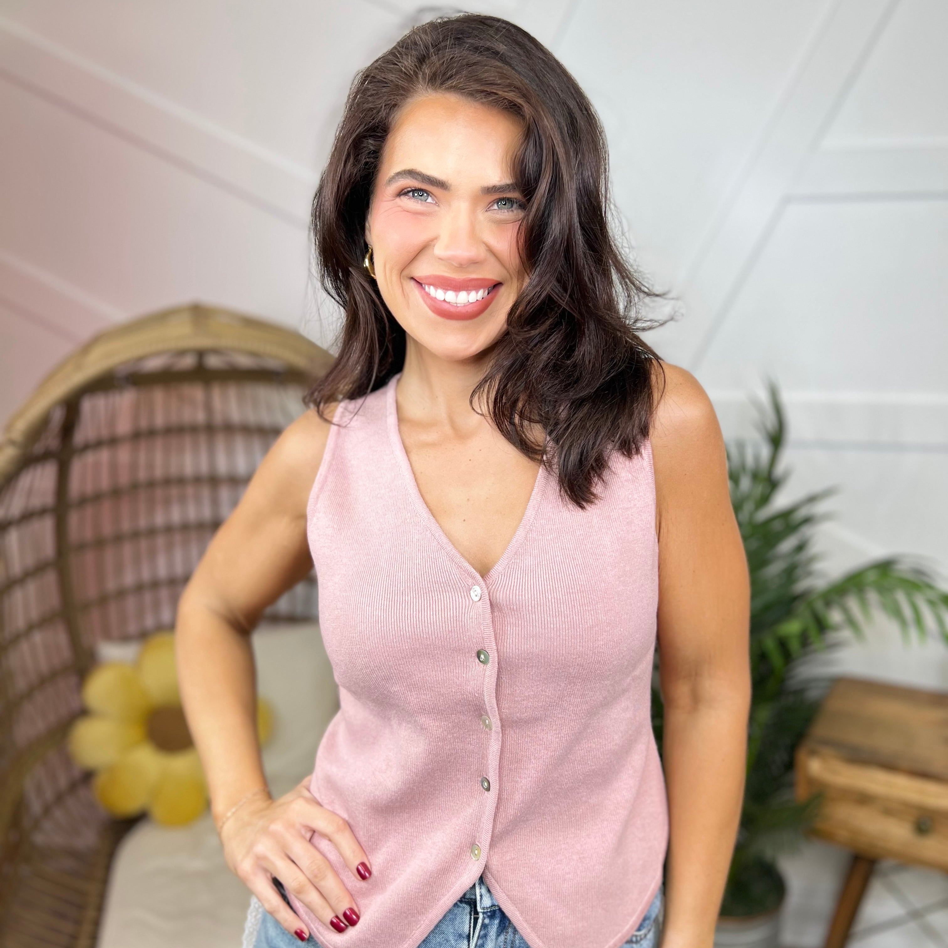 Restock: My Crew Sweater Vest-220 Cardigans/ Kimonos-ODDI-Heathered Boho Boutique, Women's Fashion and Accessories in Palmetto, FL