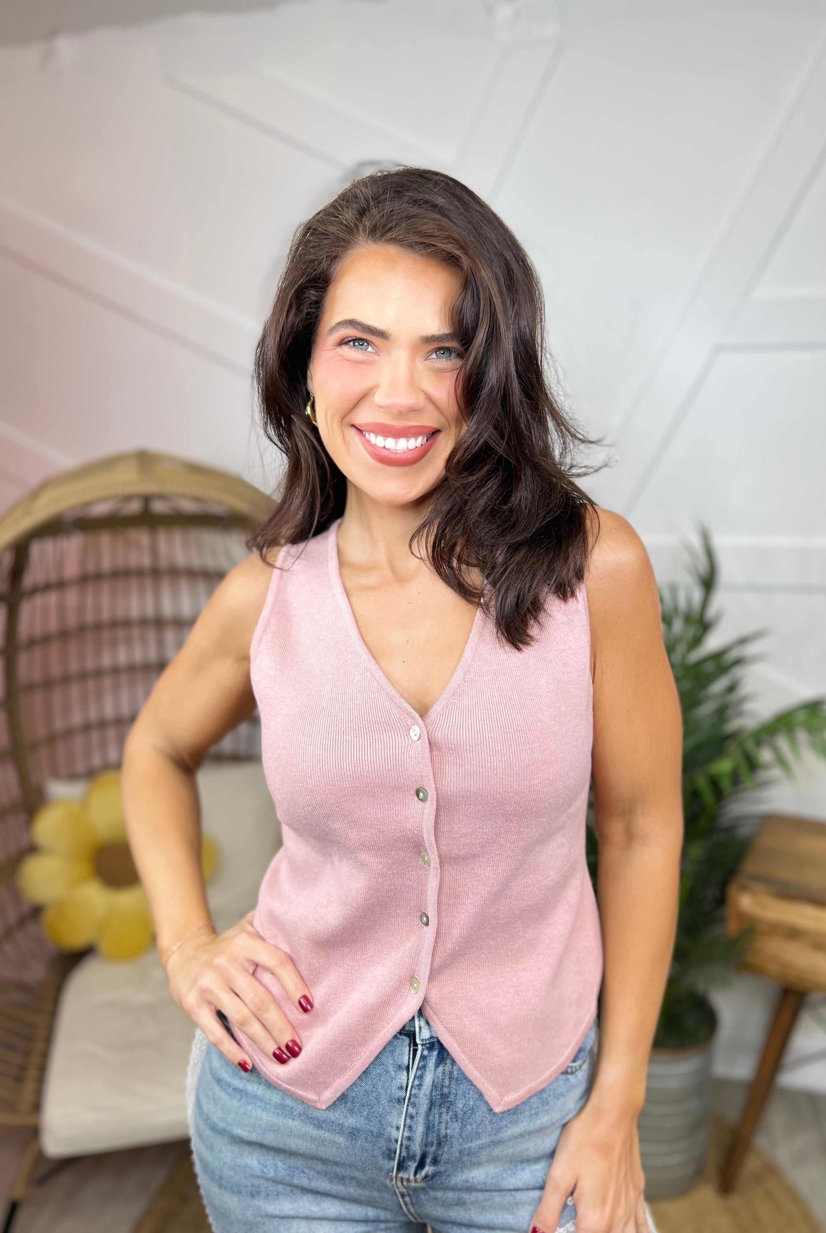 Restock: My Crew Sweater Vest-220 Cardigans/ Kimonos-ODDI-Heathered Boho Boutique, Women's Fashion and Accessories in Palmetto, FL