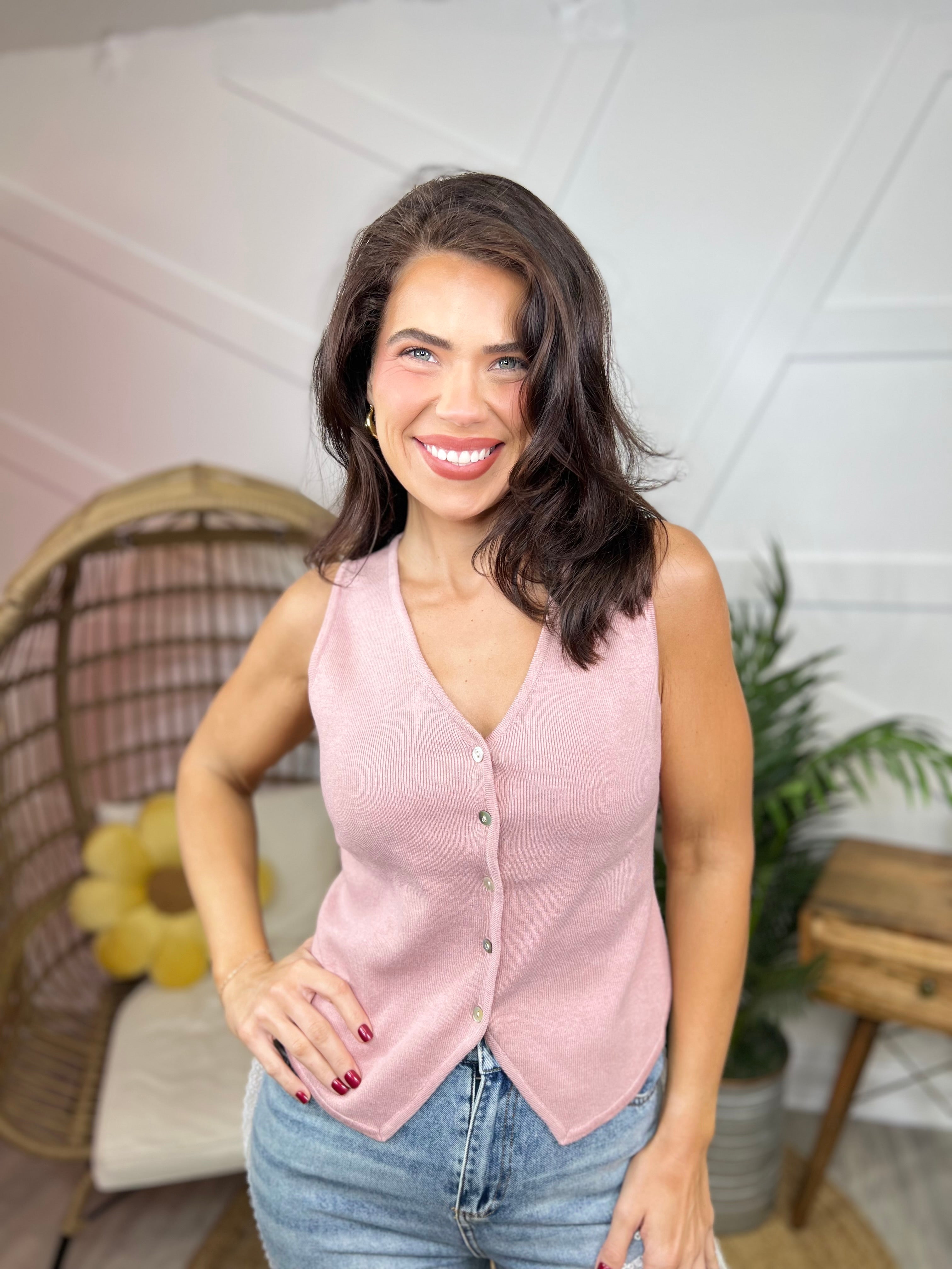 Restock: My Crew Sweater Vest-220 Cardigans/ Kimonos-ODDI-Heathered Boho Boutique, Women's Fashion and Accessories in Palmetto, FL