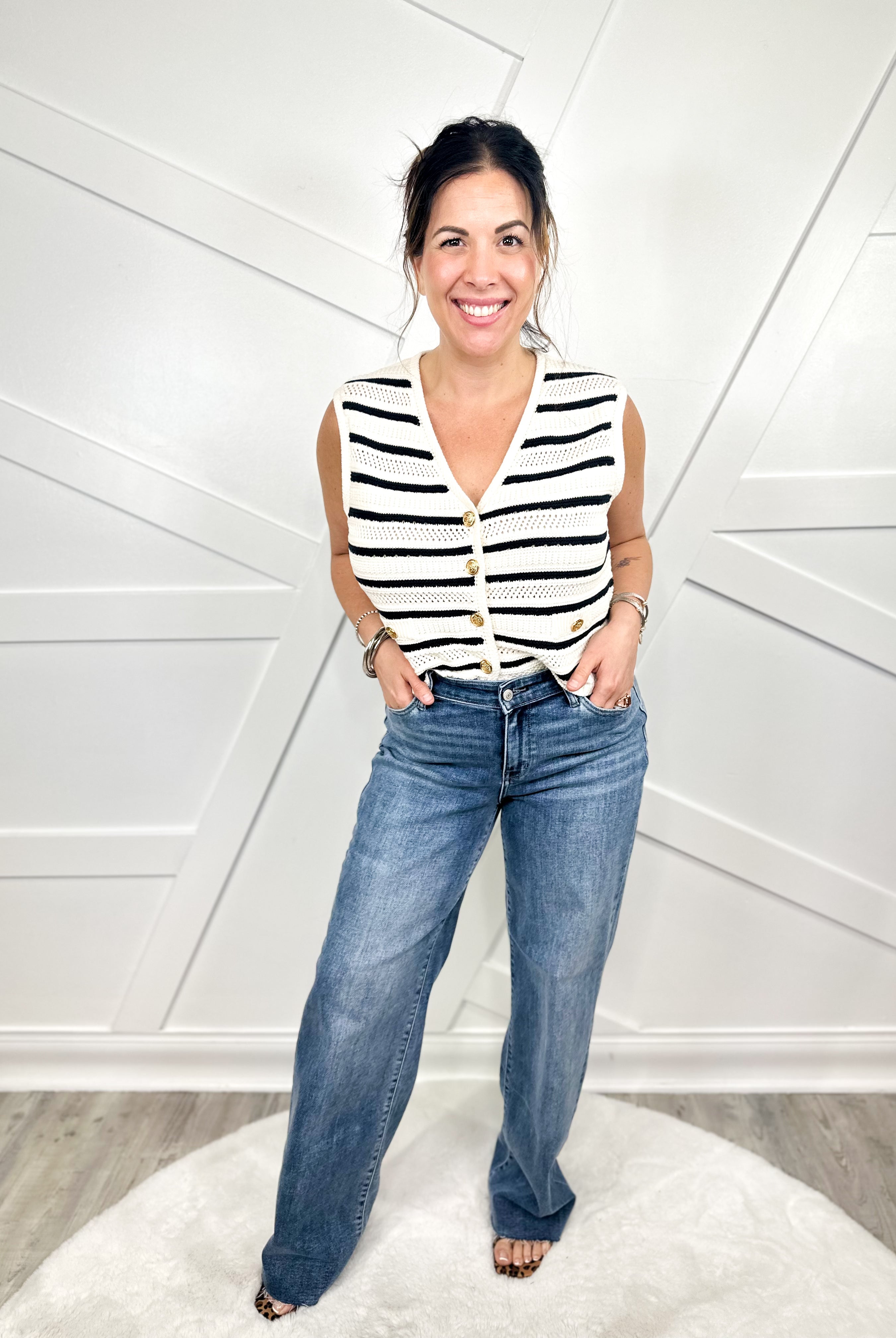 RESTOCK: Vixen V-Front Baggy Fit by Judy Blue-190 Jeans-Judy Blue-Heathered Boho Boutique, Women's Fashion and Accessories in Palmetto, FL