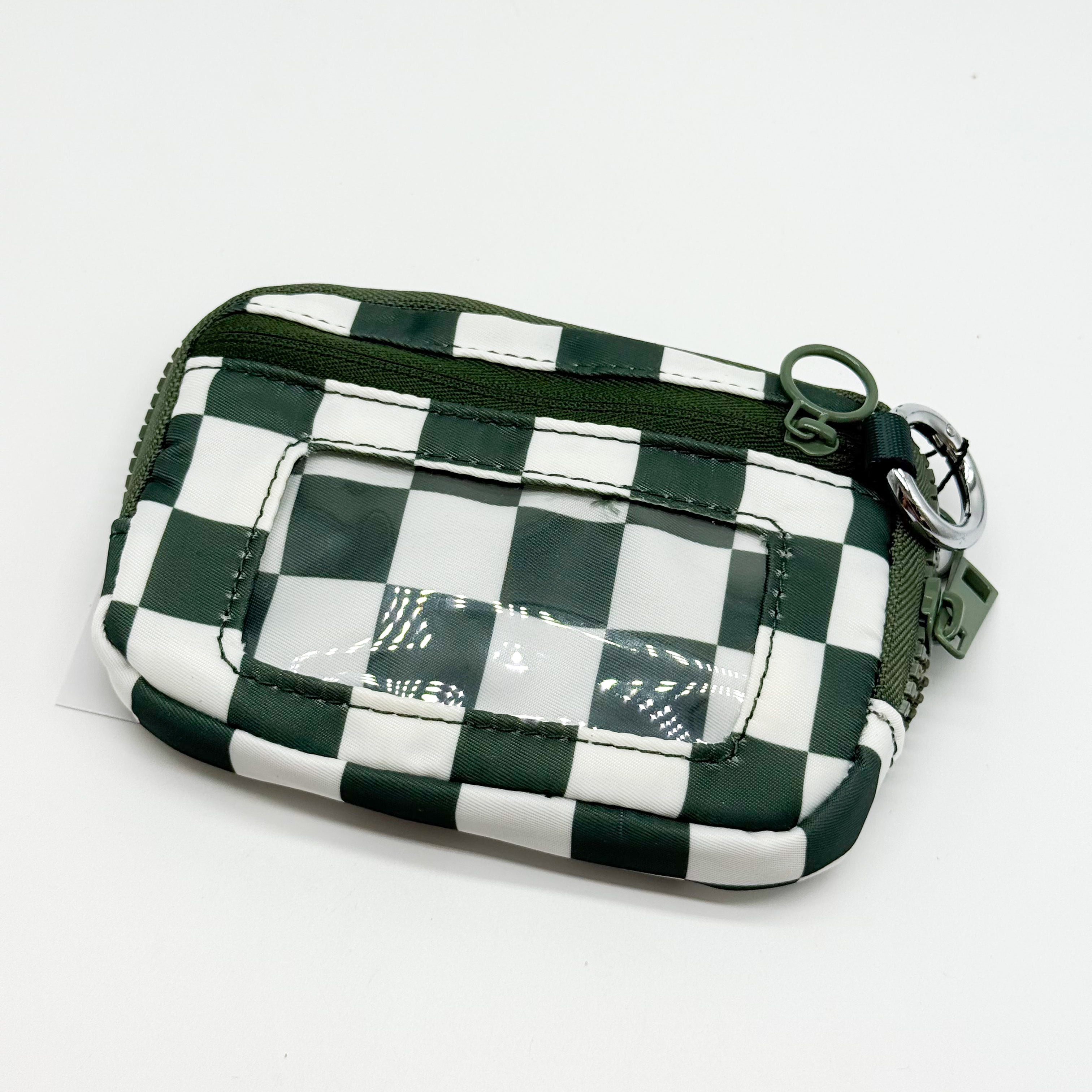DOORBUSTER: Checkered Print Wristlet-320 Bags-Heathered Boho-Heathered Boho Boutique, Women's Fashion and Accessories in Palmetto, FL