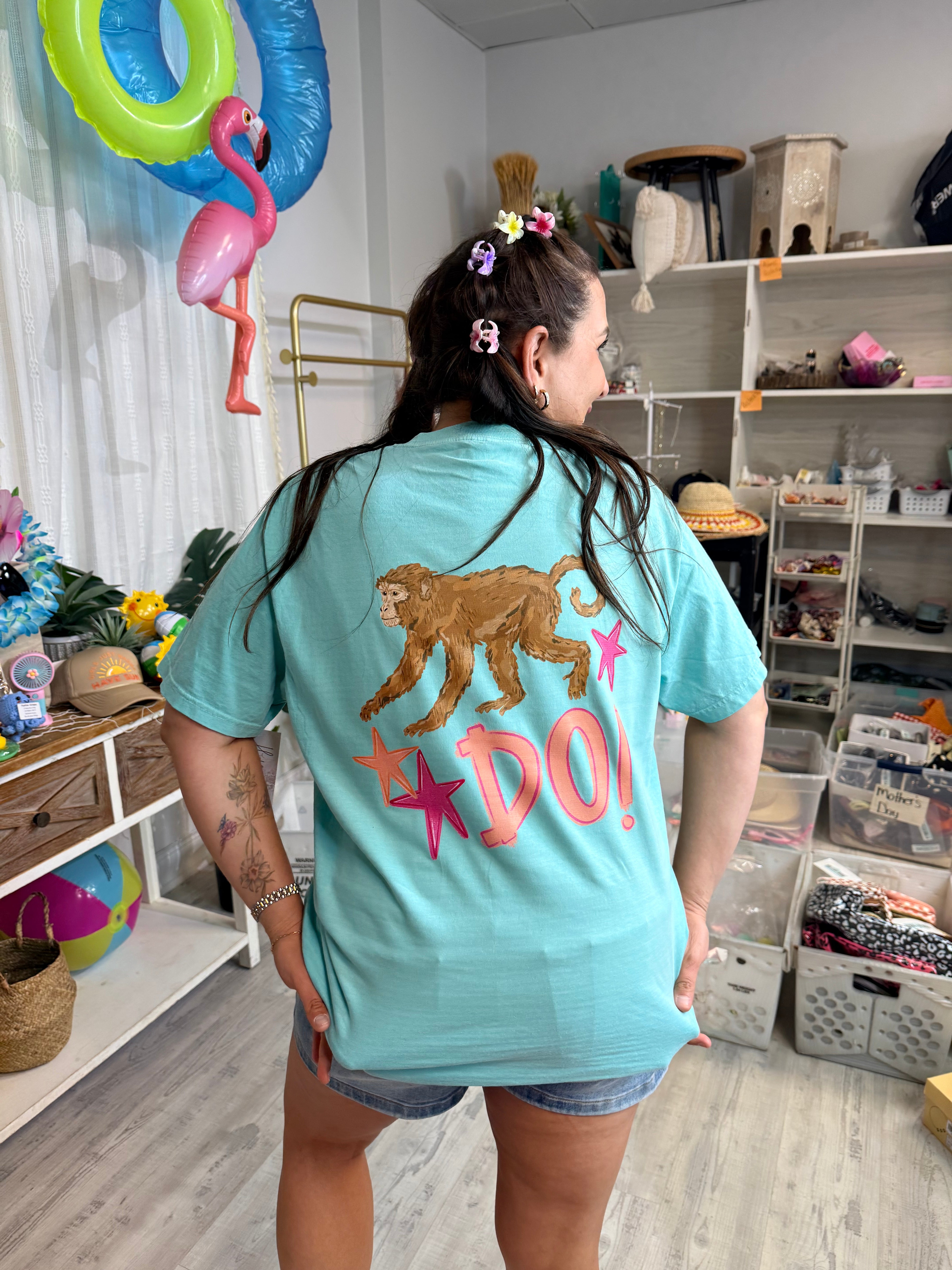 Monkey See Graphic Tee-130 Graphic Tees-Heathered Boho-Heathered Boho Boutique, Women's Fashion and Accessories in Palmetto, FL