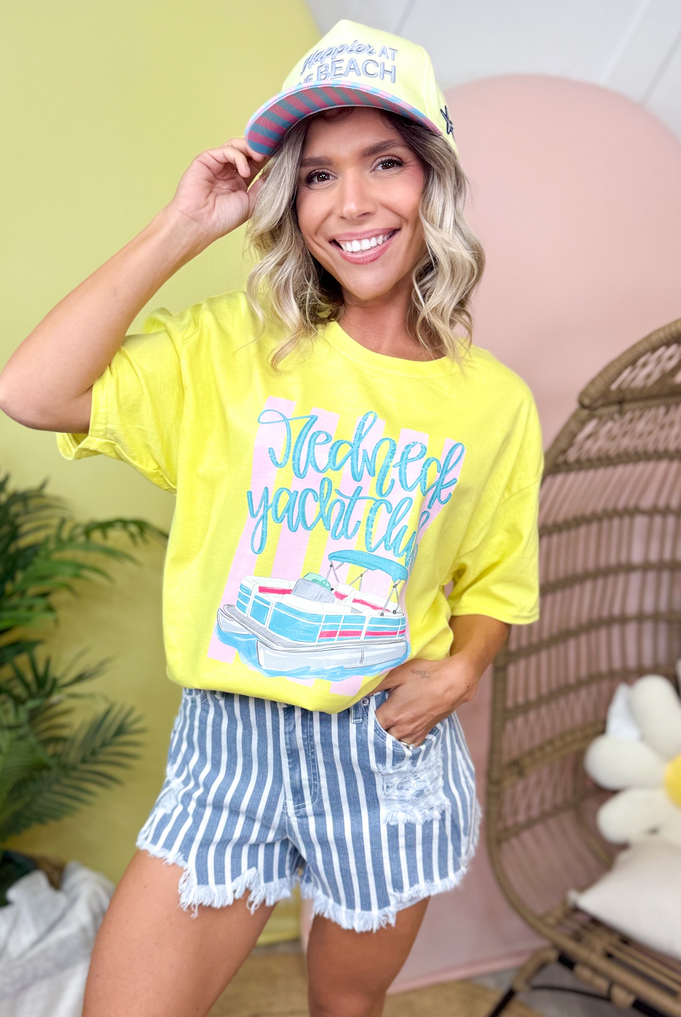 Redneck Yacht Club Graphic Tee-130 Graphic Tees-Heathered Boho-Heathered Boho Boutique, Women's Fashion and Accessories in Palmetto, FL