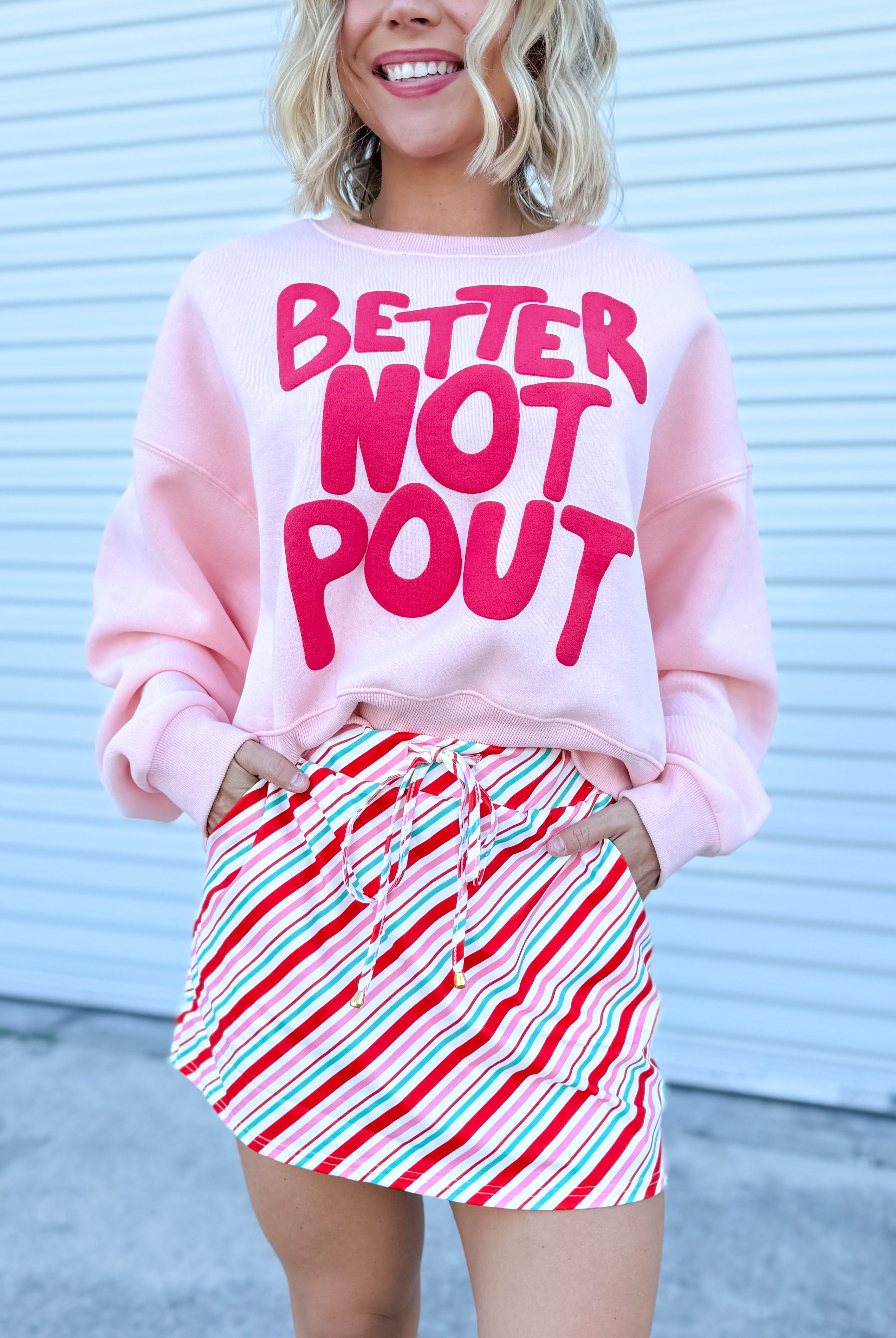 Candy Cane Stripes Skort-170 Skort/ Skirt-JESS LEA-Heathered Boho Boutique, Women's Fashion and Accessories in Palmetto, FL