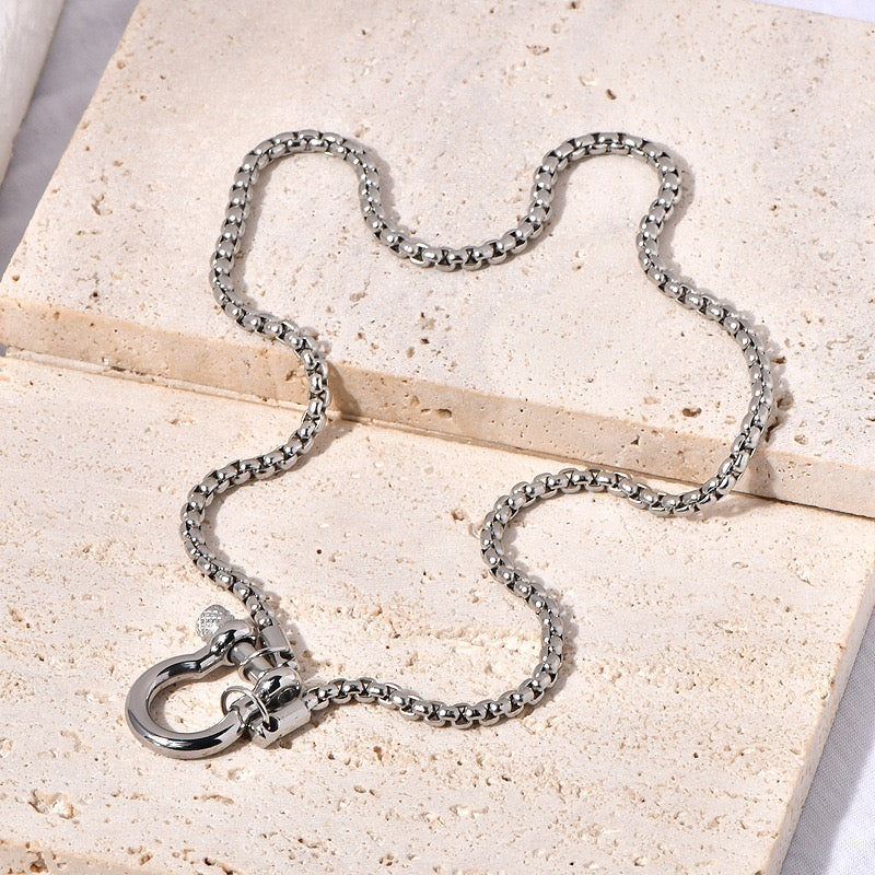 RESTOCK: Waterproof Horseshoe Necklace-310 Jewelry-NIHAO JEWELRY-Heathered Boho Boutique, Women's Fashion and Accessories in Palmetto, FL