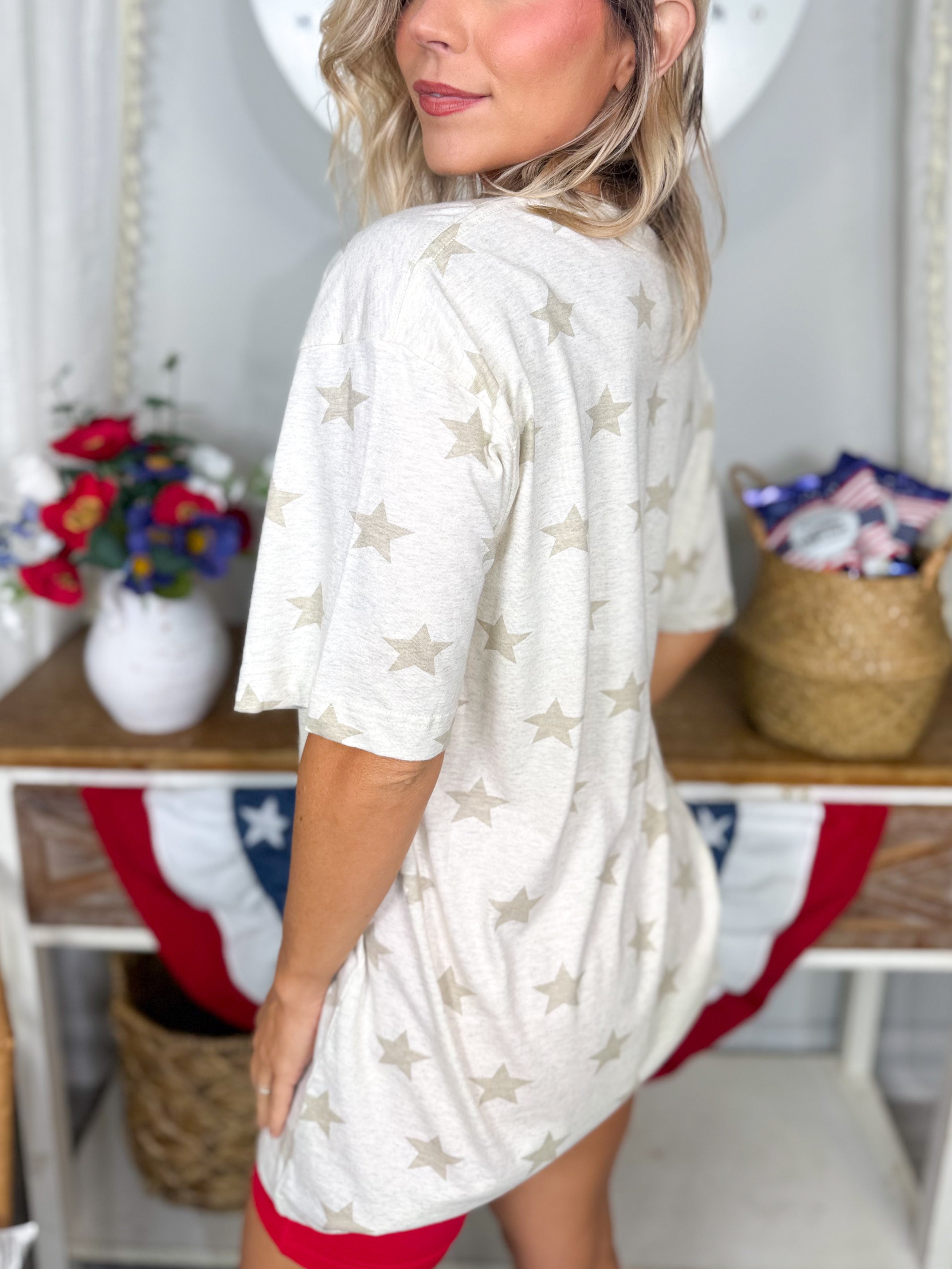 American Eagle Flag Graphic Tee-130 Graphic Tees-Heathered Boho-Heathered Boho Boutique, Women's Fashion and Accessories in Palmetto, FL