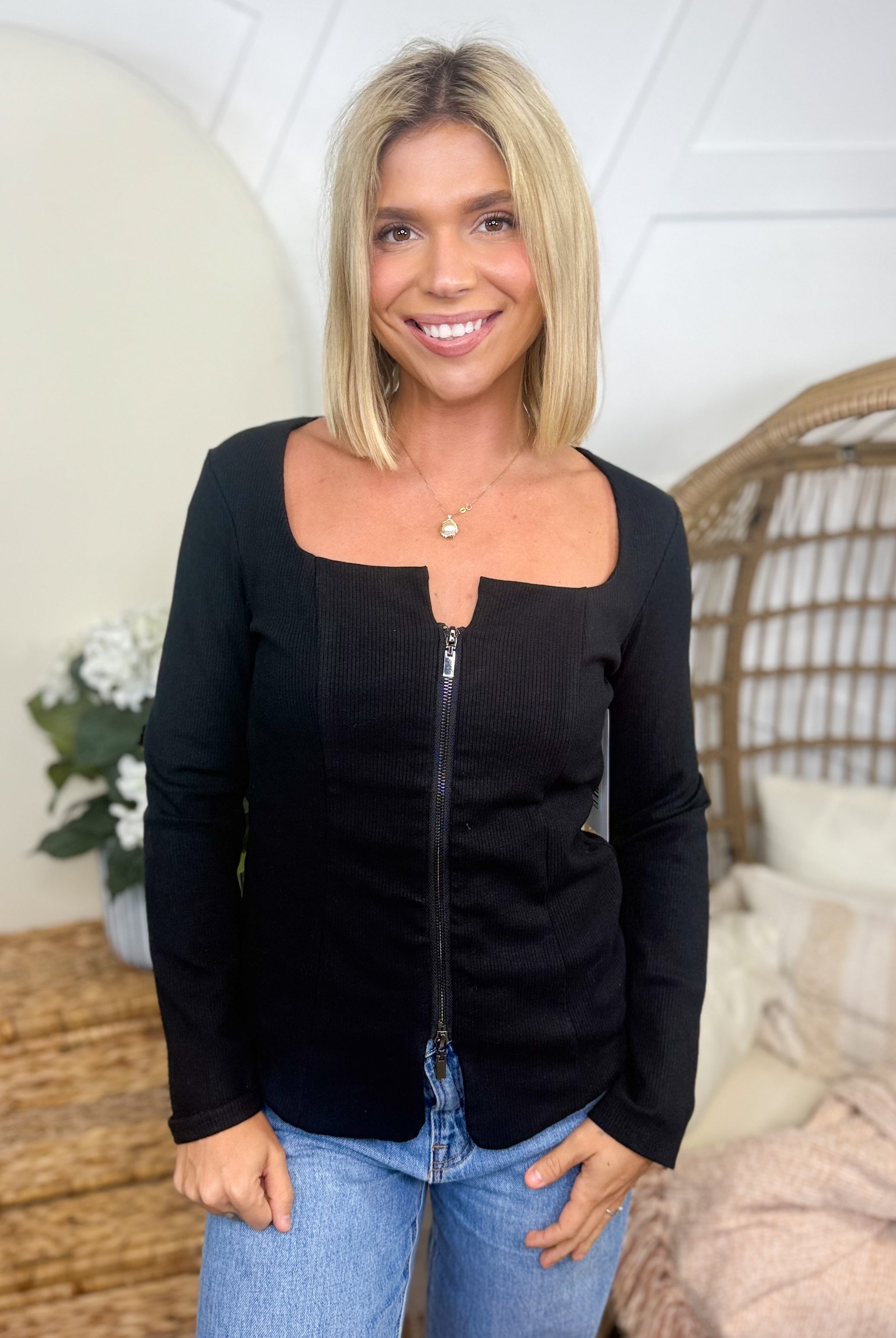 RESTOCK: Greatest Feeling Top-120 Long Sleeve Tops-White Birch-Heathered Boho Boutique, Women's Fashion and Accessories in Palmetto, FL