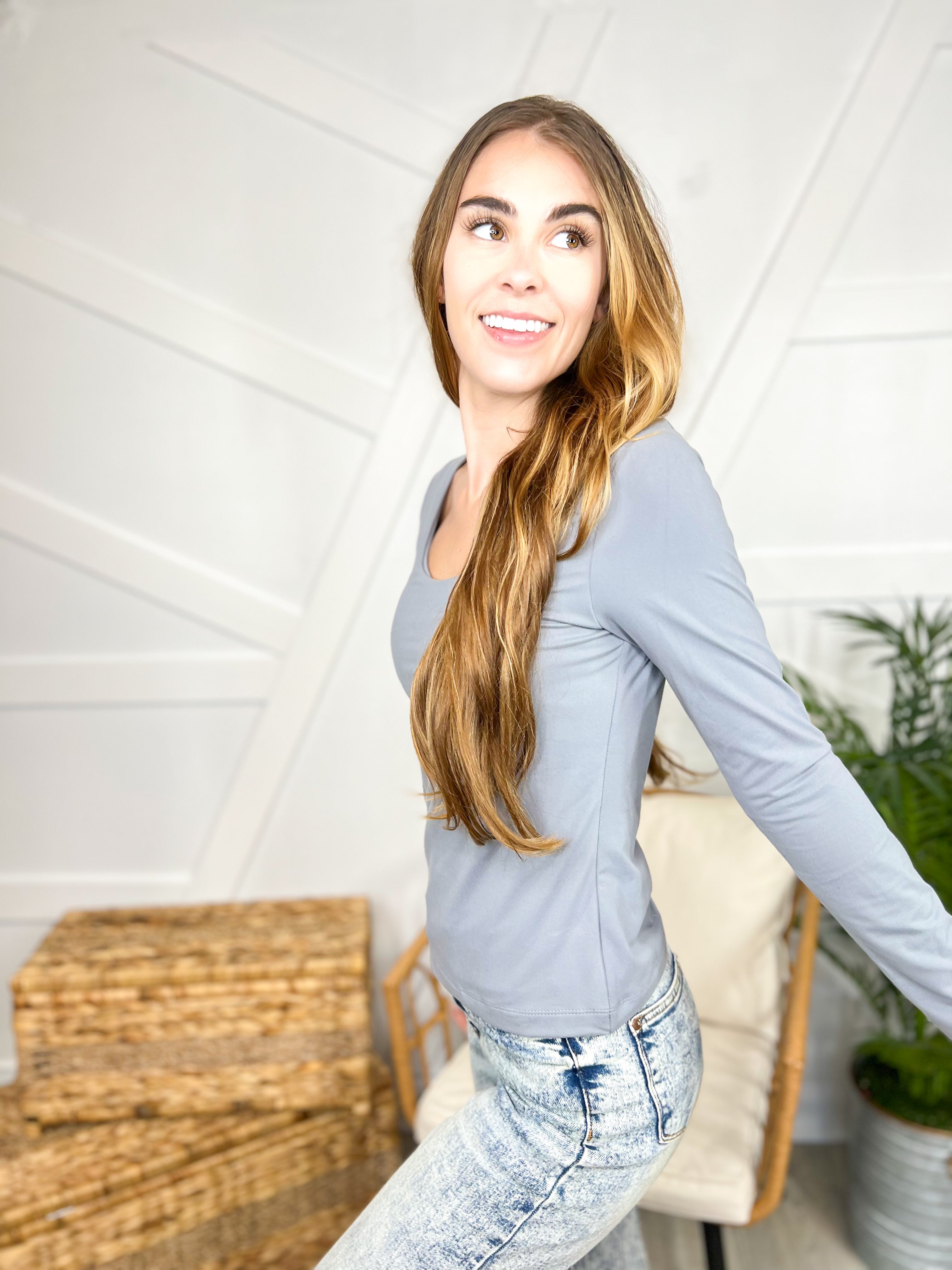 RESTOCK : Go Getter Long Sleeve Top-120 Long Sleeve Tops-Rae Mode-Heathered Boho Boutique, Women's Fashion and Accessories in Palmetto, FL