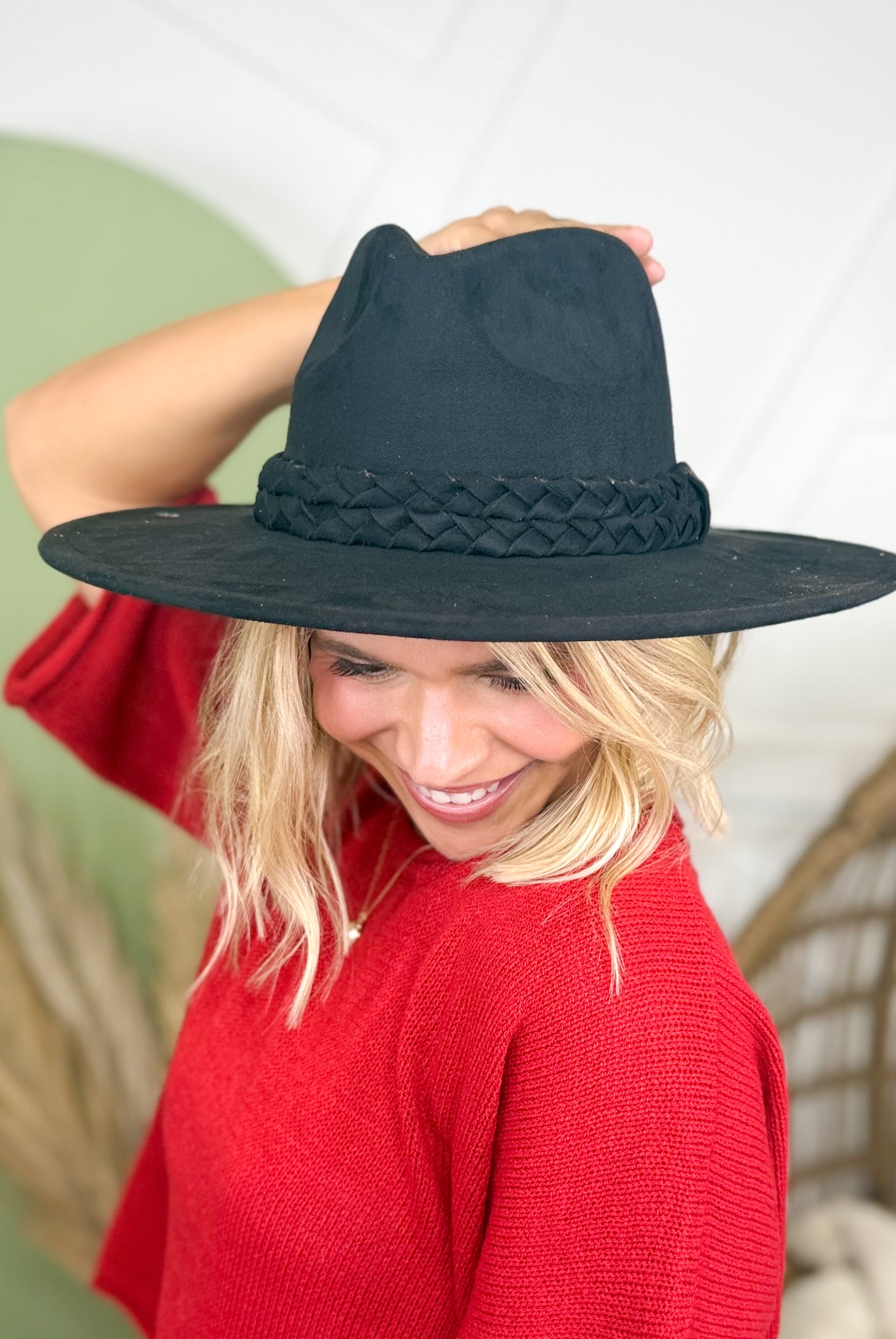 Double Rope Braid Fedora Hat-330 Headwear-Fame Accessories-Heathered Boho Boutique, Women's Fashion and Accessories in Palmetto, FL