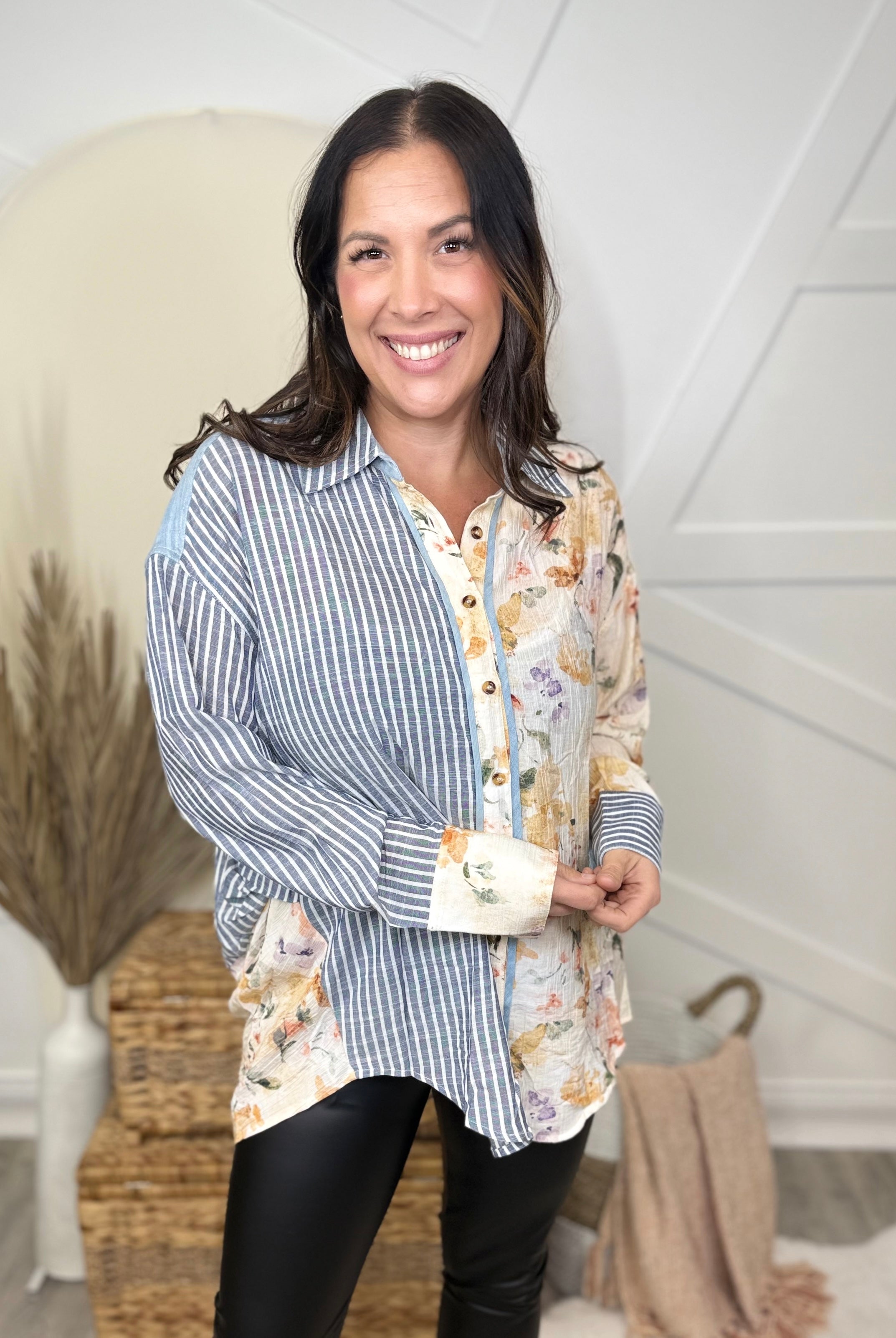 In My Floral Era Top-120 LONG SLEEVE TOPS-SEW IN LOVE-Heathered Boho Boutique, Women's Fashion and Accessories in Palmetto, FL