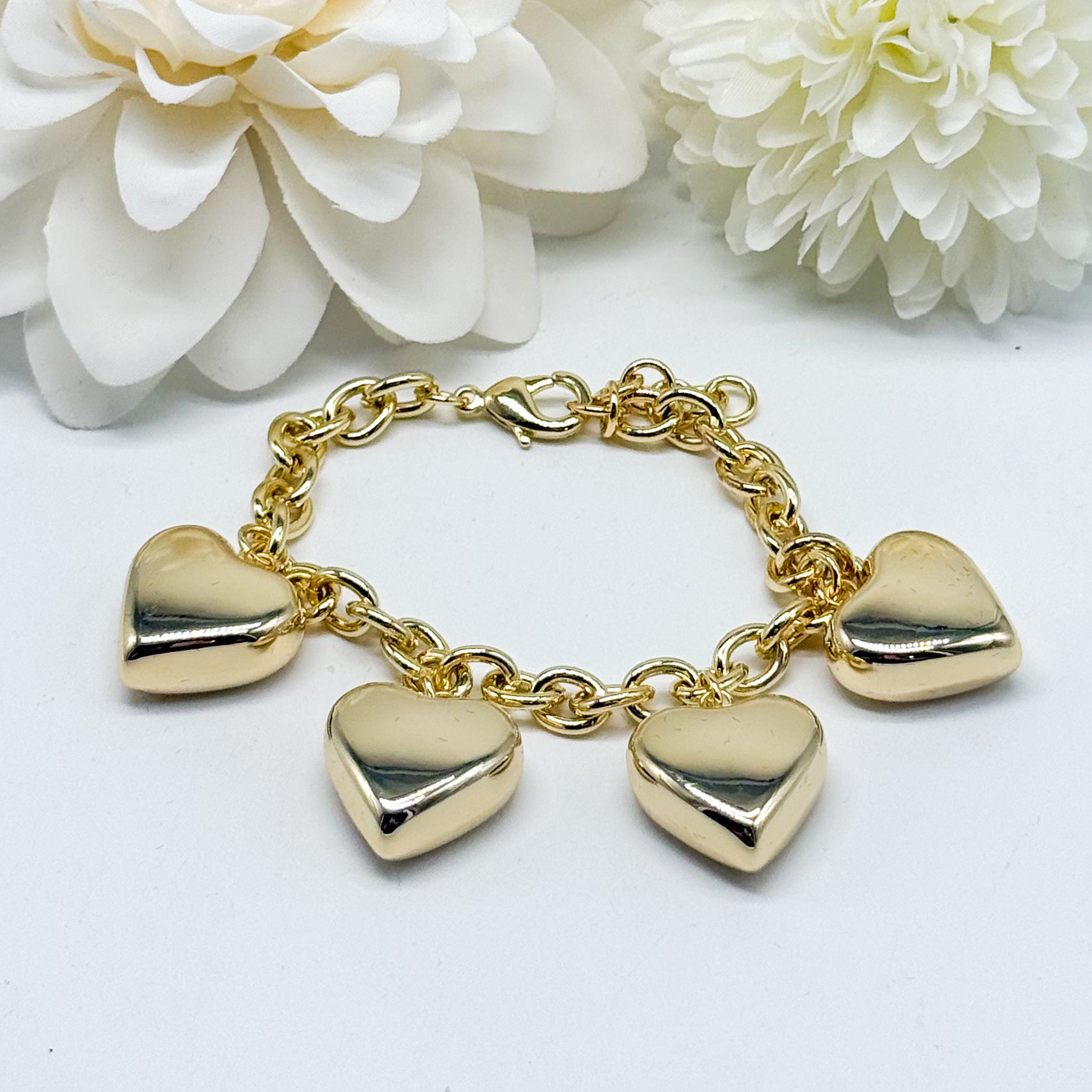 Wearing Hearts on my Wrist Bracelet-310 Jewelry-Joseph Anthony NY, Inc-Heathered Boho Boutique, Women's Fashion and Accessories in Palmetto, FL