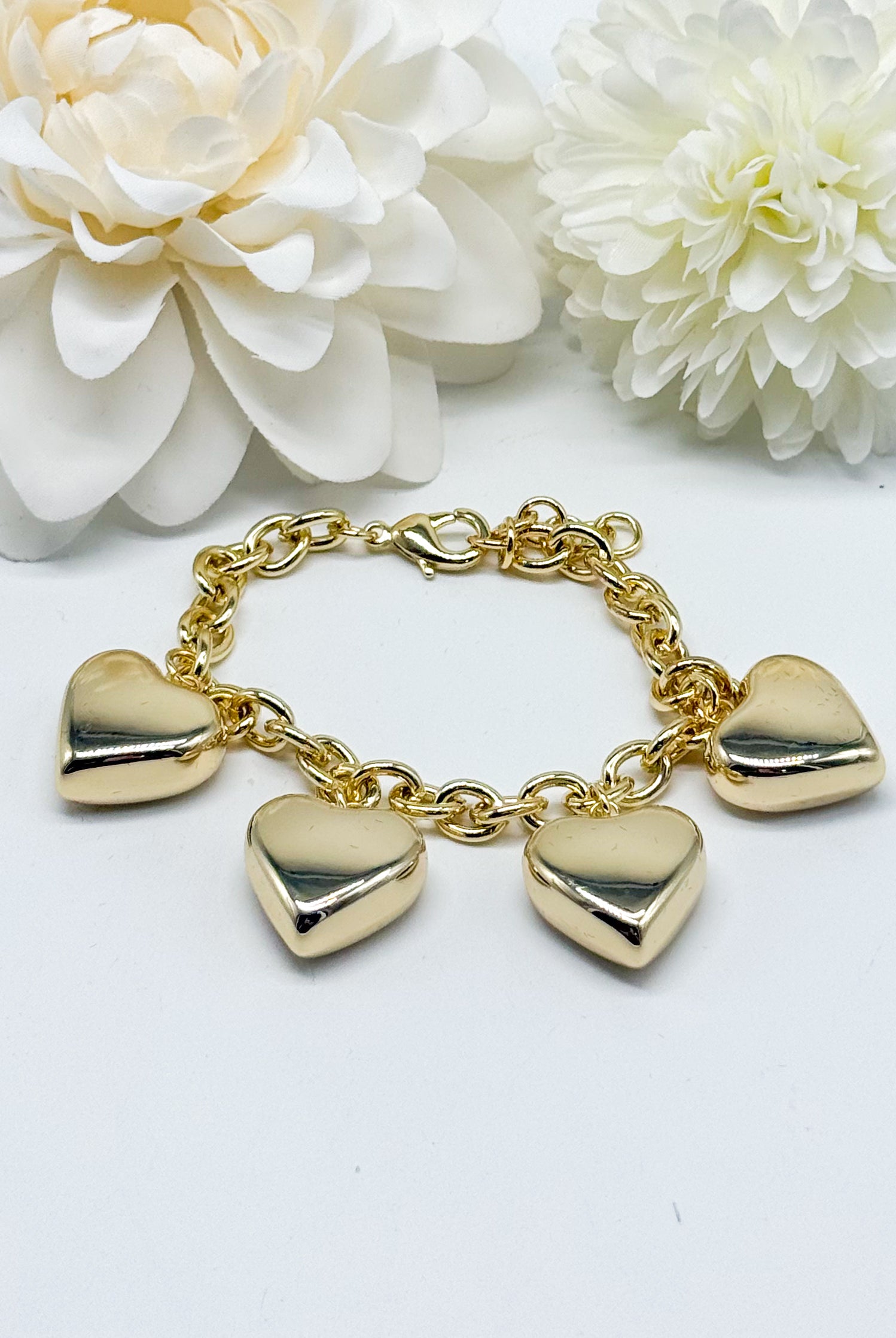 Wearing Hearts on my Wrist Bracelet-310 Jewelry-Joseph Anthony NY, Inc-Heathered Boho Boutique, Women's Fashion and Accessories in Palmetto, FL