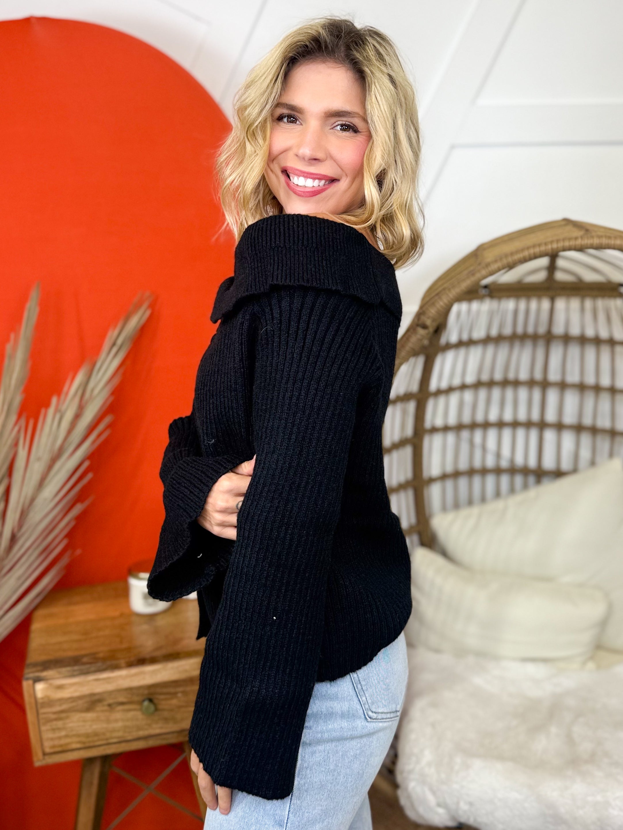 Subtle Statement Top-120 Long Sleeve Tops-GEEGEE-Heathered Boho Boutique, Women's Fashion and Accessories in Palmetto, FL