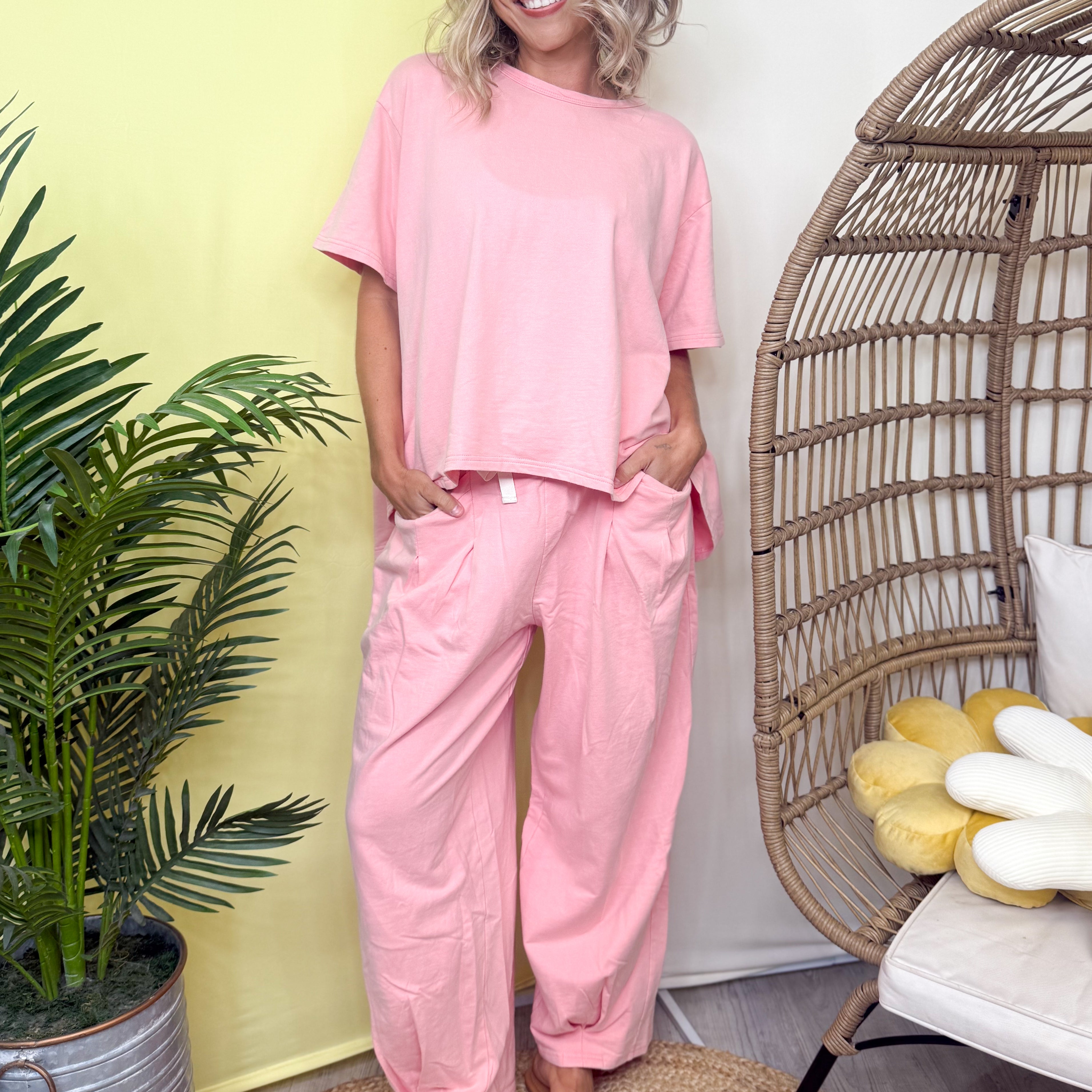 Pure Relax Lounge Set-240 ACTIVEWEAR/SETS-DAVI & DANI-Heathered Boho Boutique, Women's Fashion and Accessories in Palmetto, FL