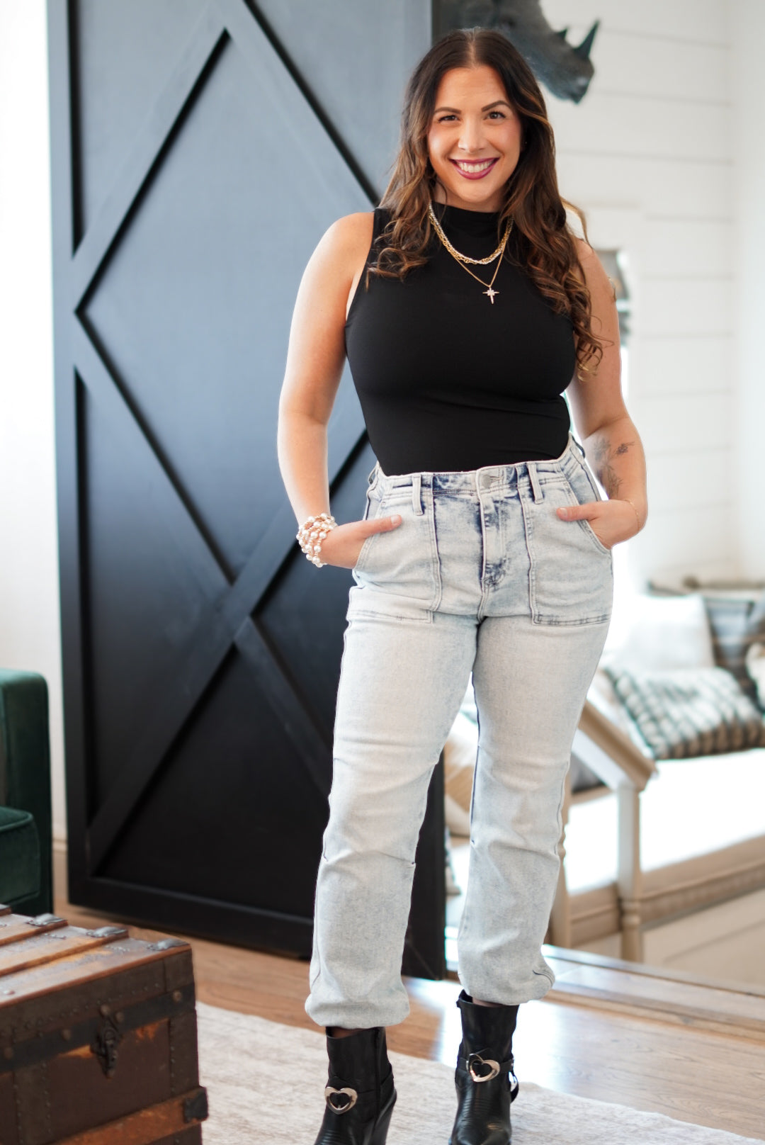 Stroll Along Relaxed Jeans by Risen-190 JEANS-Risen Jeans-Heathered Boho Boutique, Women's Fashion and Accessories in Palmetto, FL