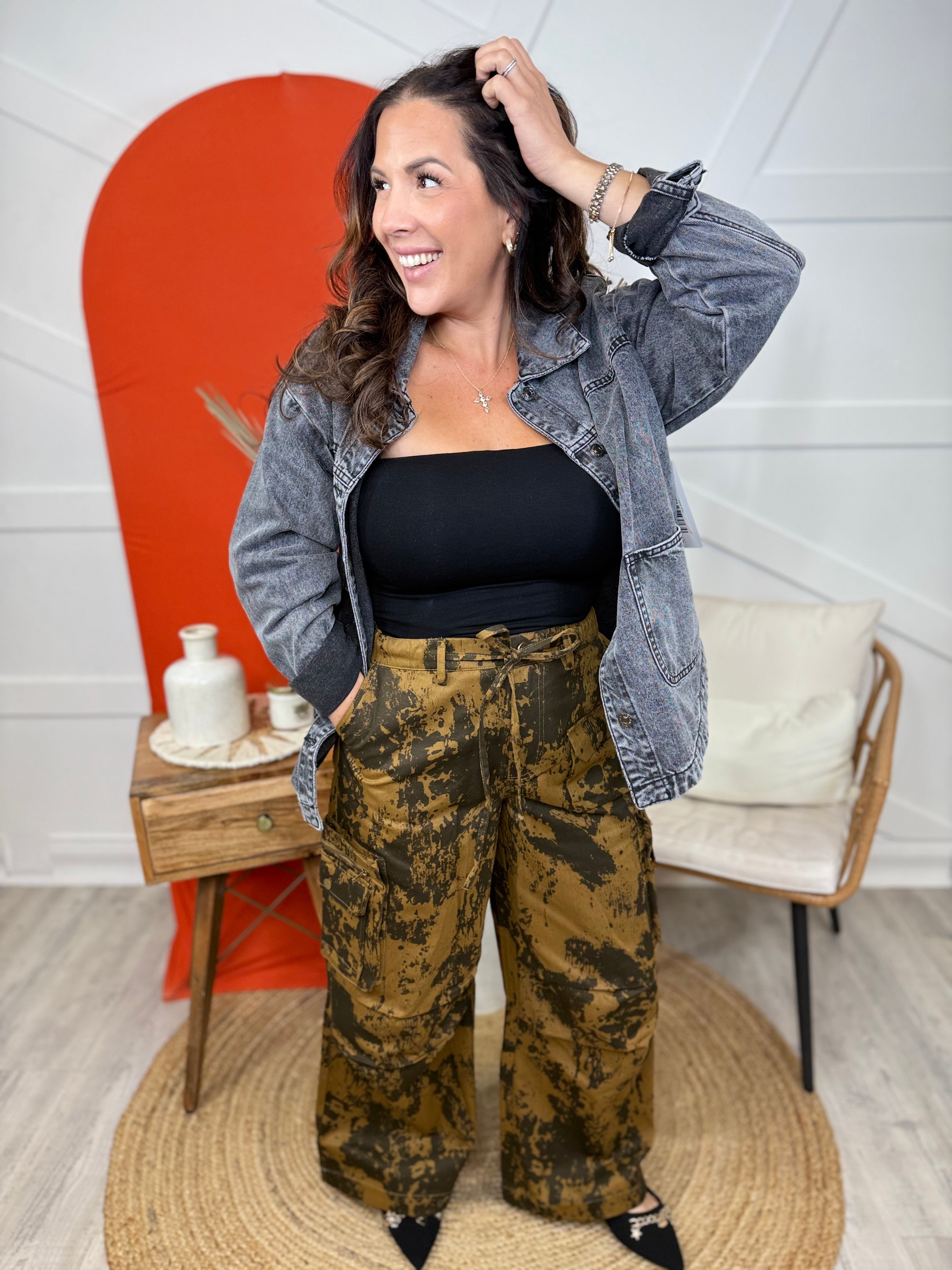 Going Strong Cargo Pants-150 PANTS-Davi & Dani-Heathered Boho Boutique, Women's Fashion and Accessories in Palmetto, FL