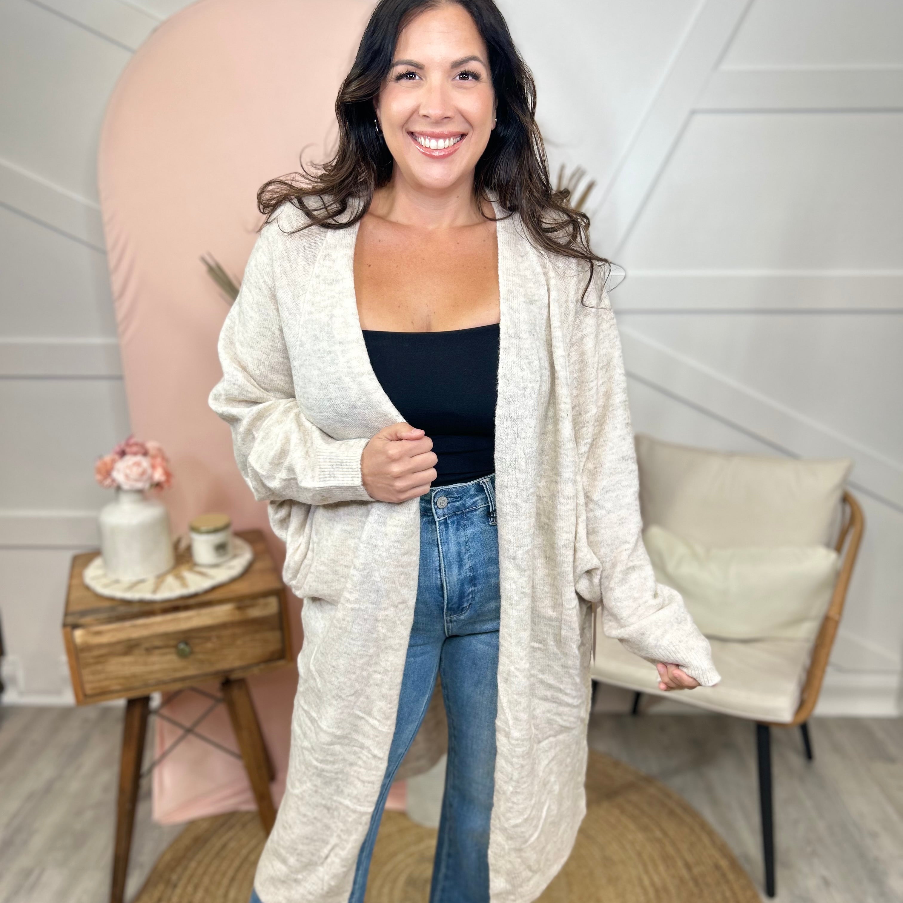 More Than Enough Cardigan-220 Cardigans/ Kimonos-Miracle-Heathered Boho Boutique, Women's Fashion and Accessories in Palmetto, FL