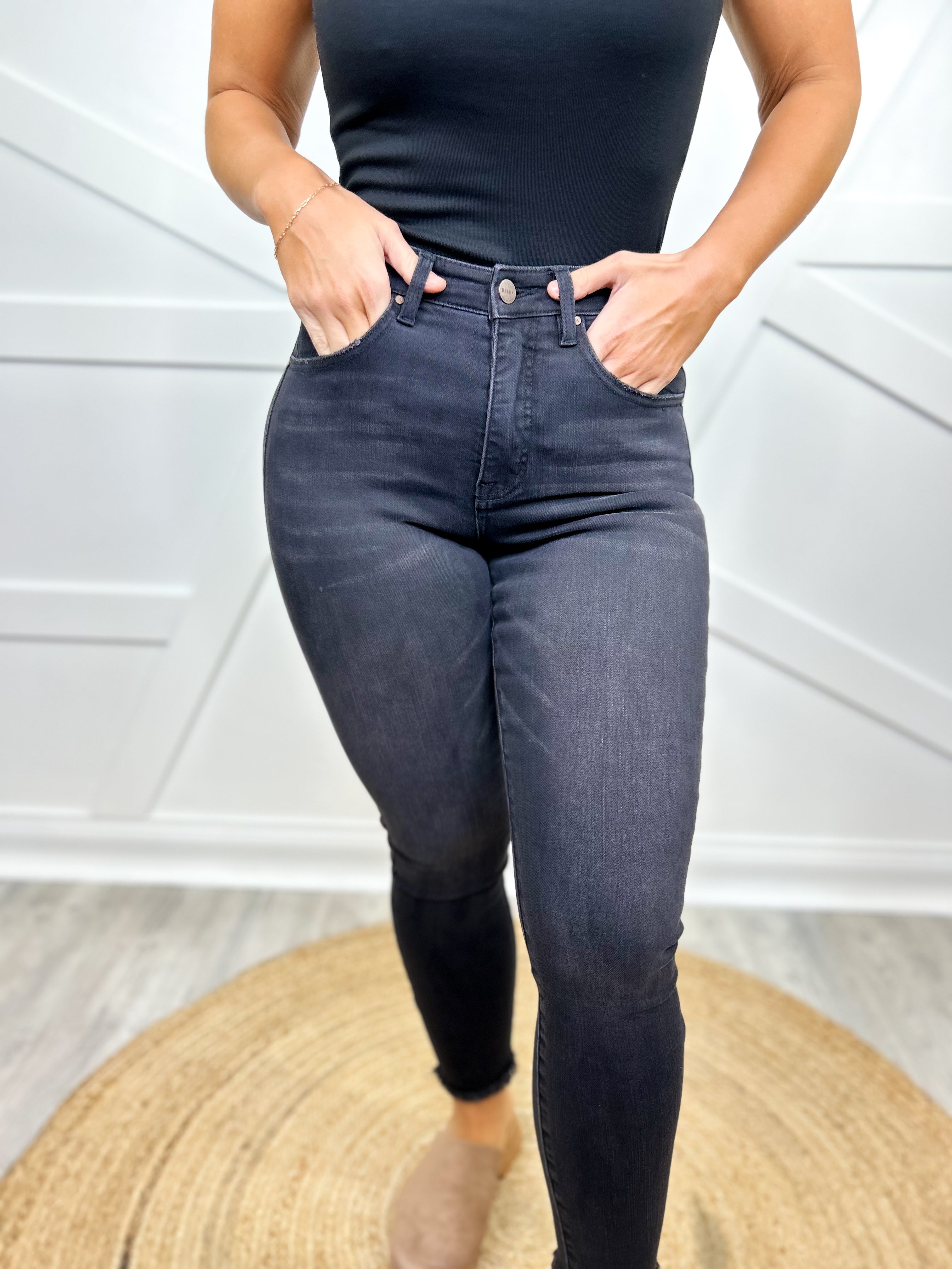 Restock: Glow Up Skinny Jeans by Risen-190 JEANS-Risen Jeans-Heathered Boho Boutique, Women's Fashion and Accessories in Palmetto, FL