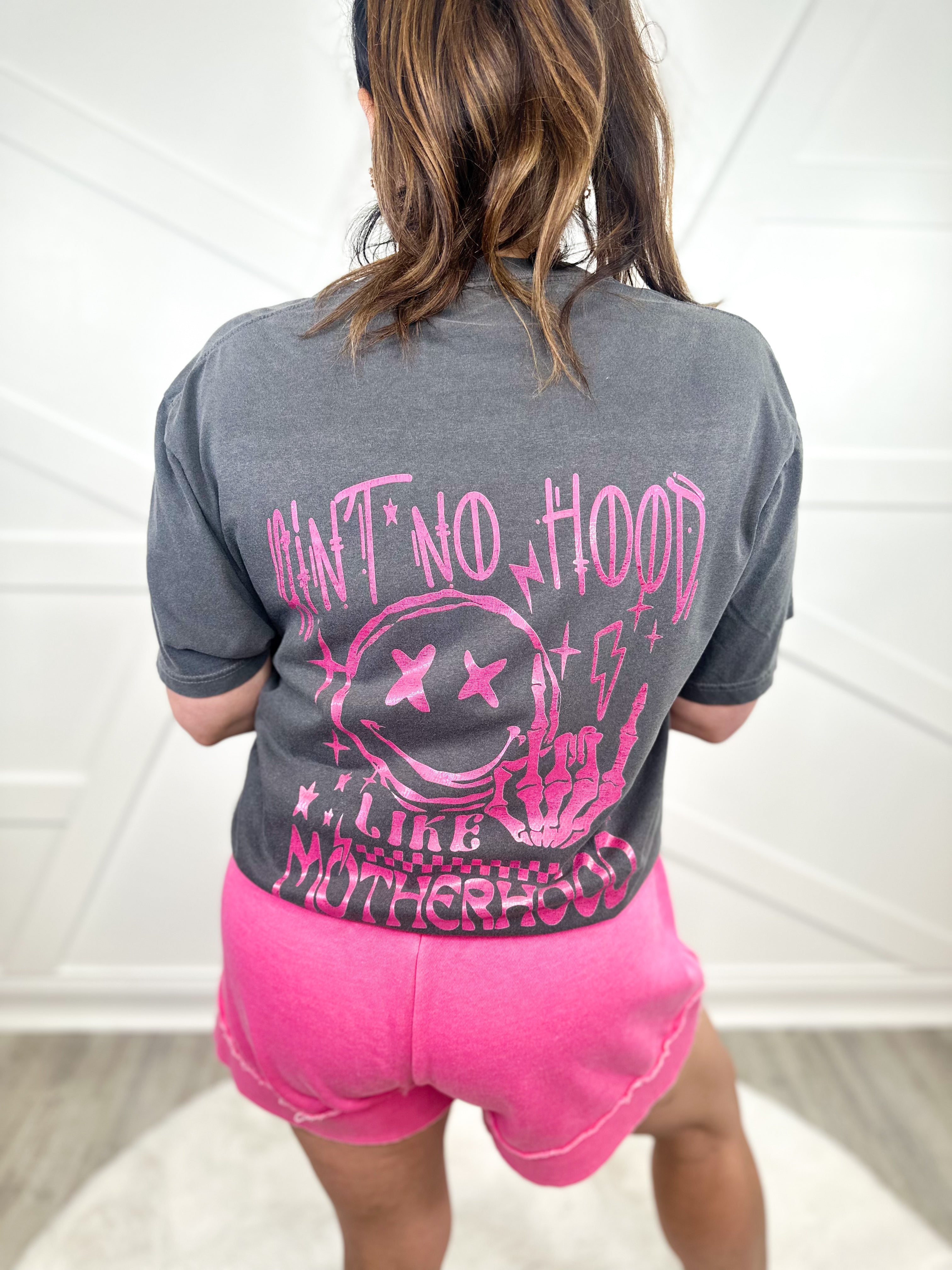 Foil Motherhood Graphic Tee-130 Graphic Tees-Heathered Boho-Heathered Boho Boutique, Women's Fashion and Accessories in Palmetto, FL