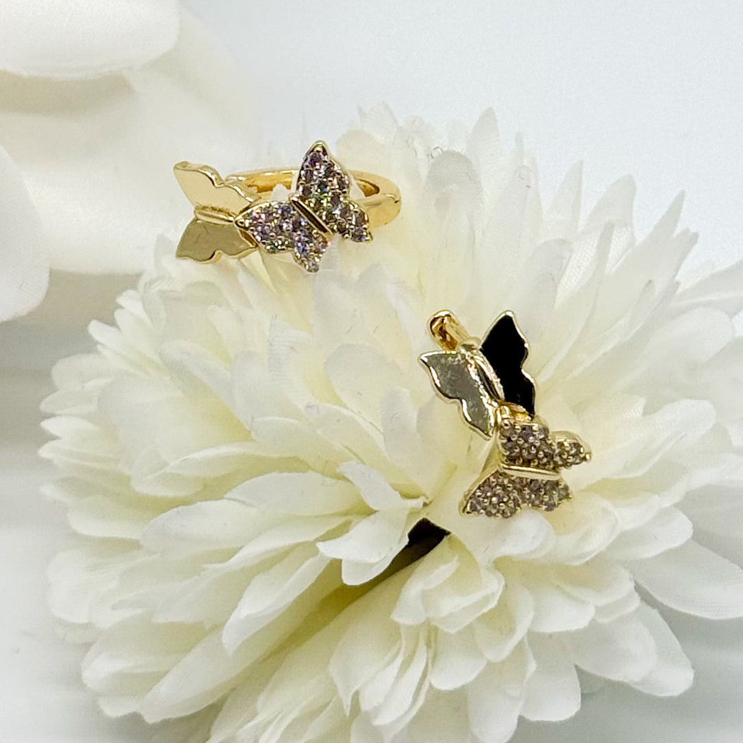 Butterfly Kiss Huggies-310 Jewelry-Joseph Anthony NY, Inc-Heathered Boho Boutique, Women's Fashion and Accessories in Palmetto, FL