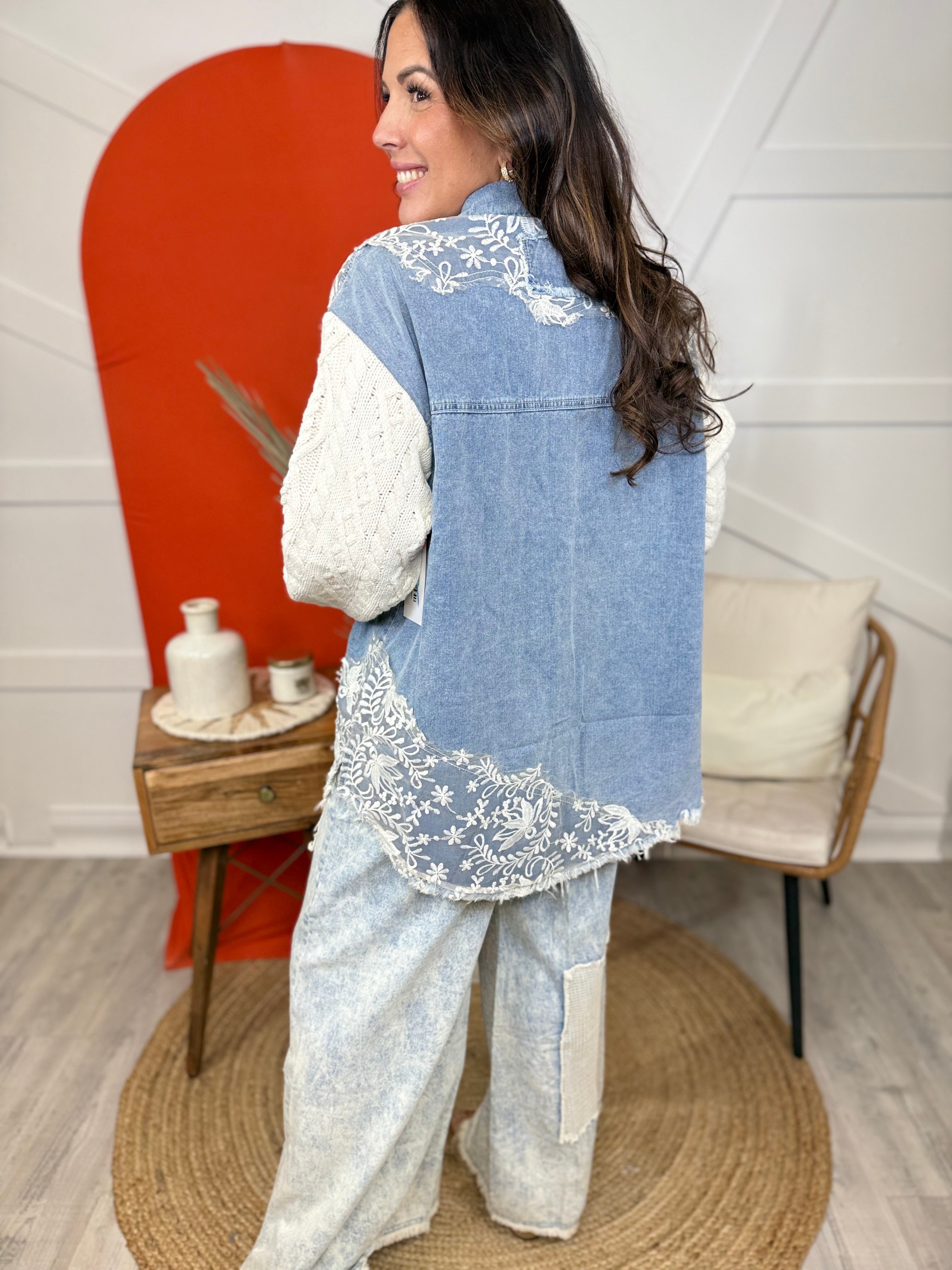 Restock: Take Me Downtown Shacket-200 JACKETS/SHACKETS-POL-Heathered Boho Boutique, Women's Fashion and Accessories in Palmetto, FL