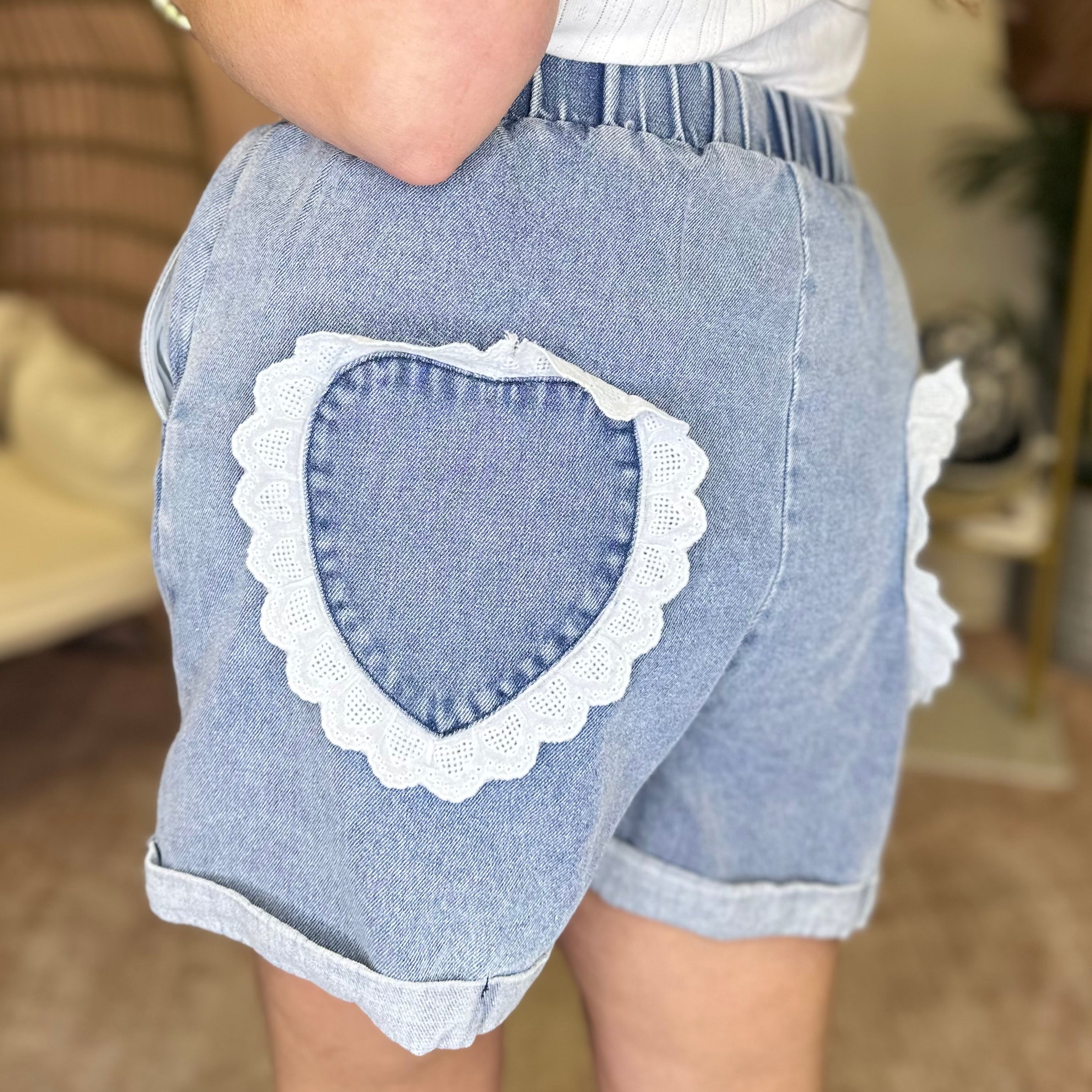 Cupid's Shorts-160 shorts-Davi & Dani-Heathered Boho Boutique, Women's Fashion and Accessories in Palmetto, FL