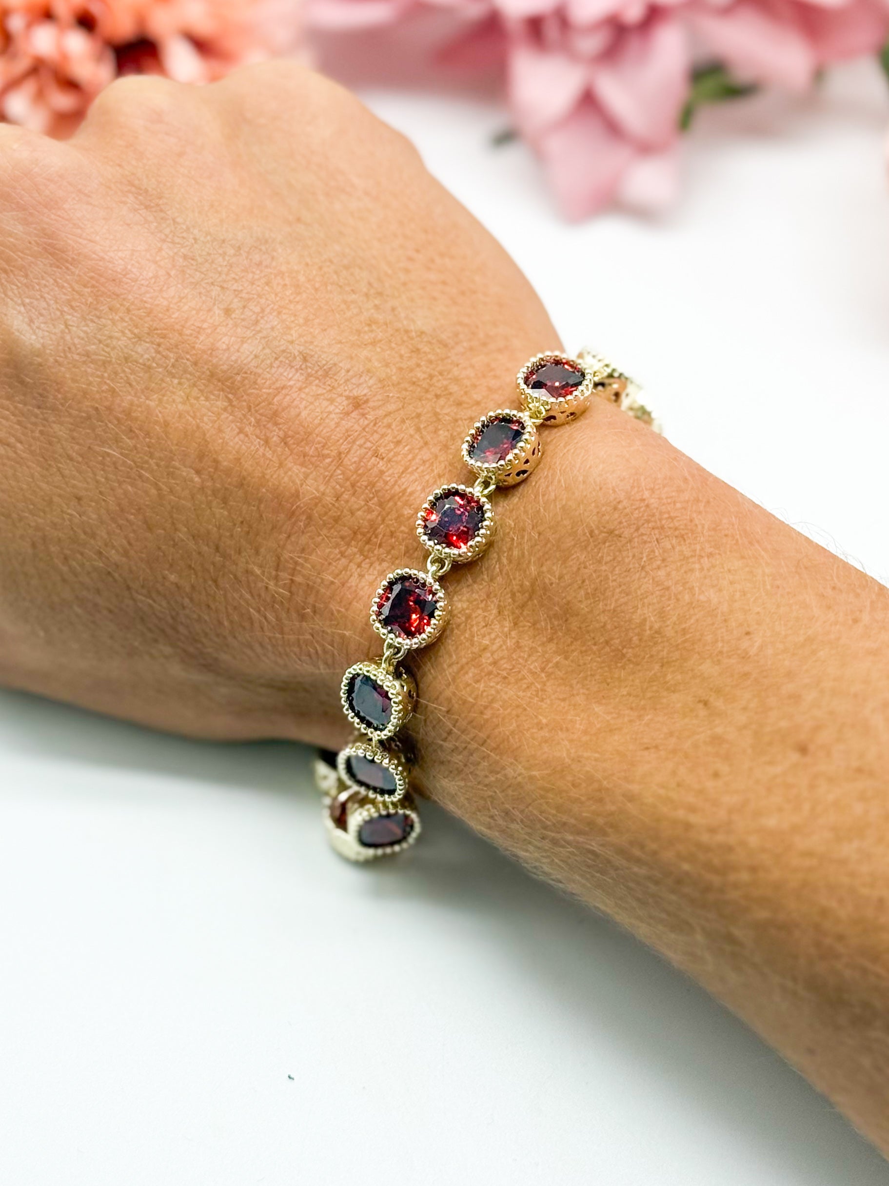 Attention Getting Tennis Bracelet-310 Jewelry-Millenx Accessories, LLC.-Heathered Boho Boutique, Women's Fashion and Accessories in Palmetto, FL