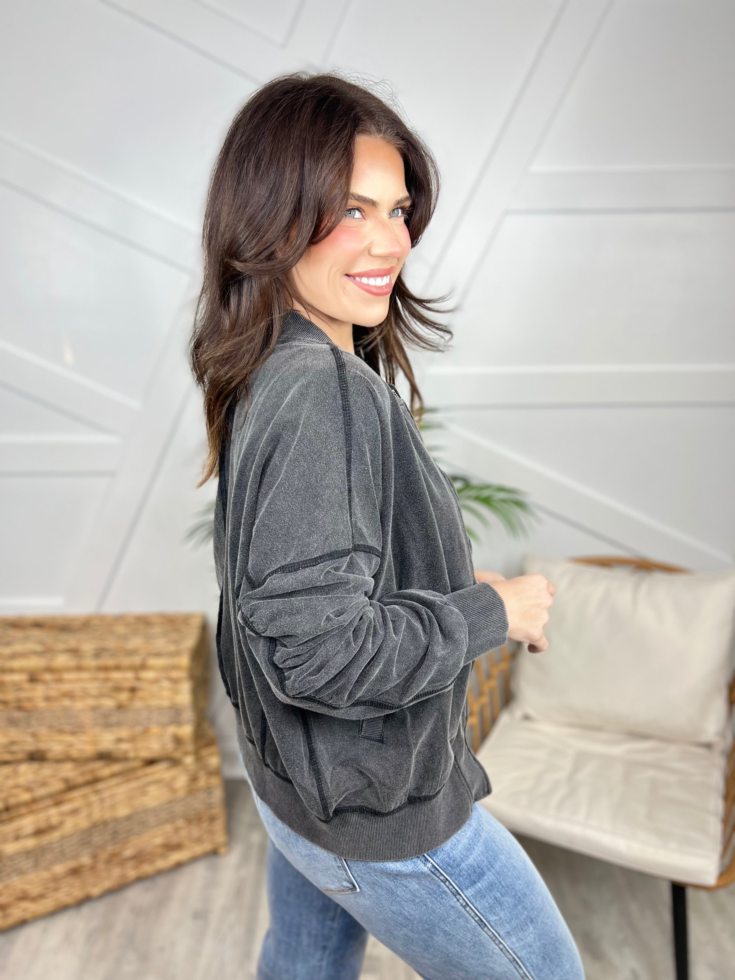 BLACK FRIDAY: Squad Jacket-200 JACKETS/SHACKETS-White Birch-Heathered Boho Boutique, Women's Fashion and Accessories in Palmetto, FL