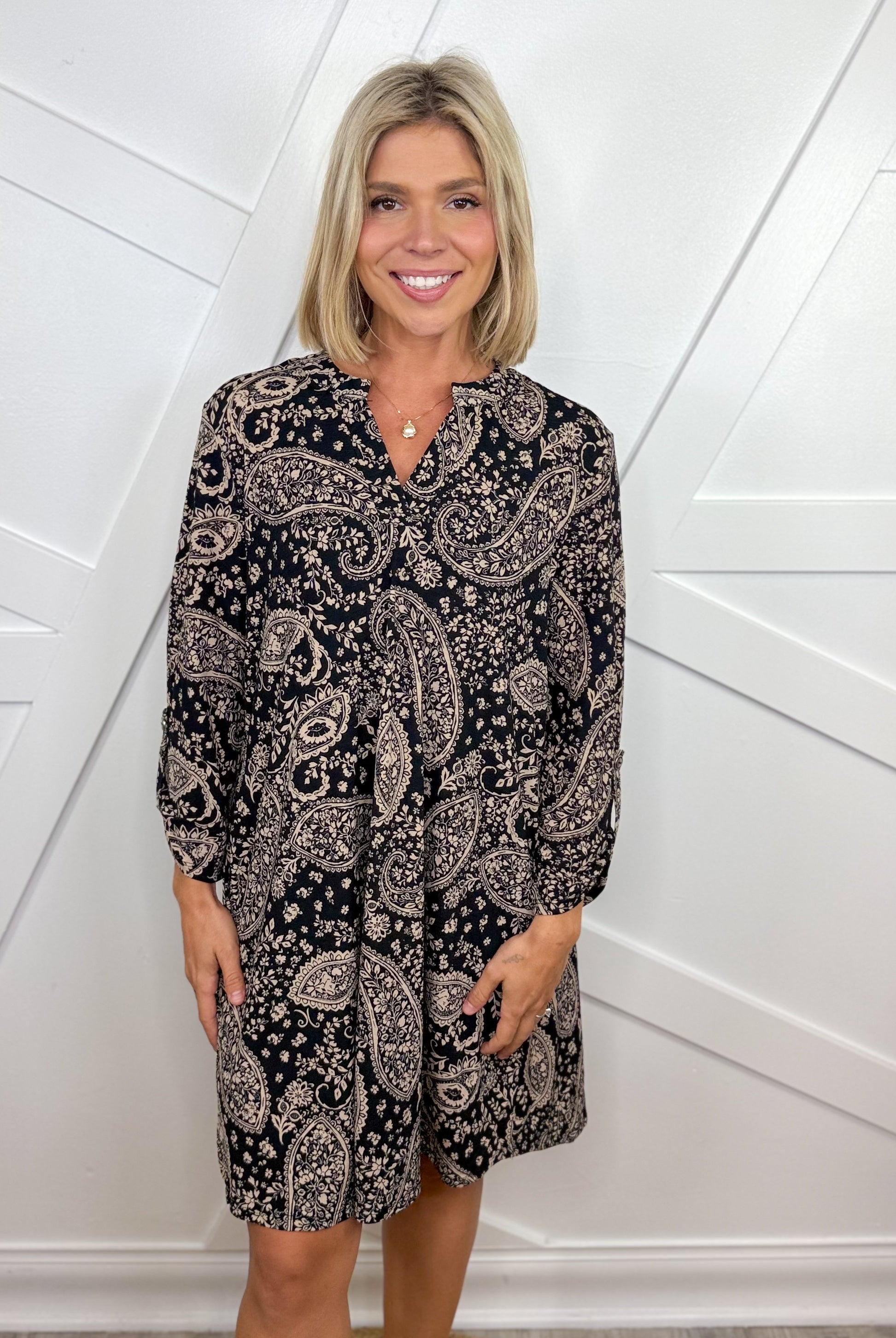 Time Again Dress-230 DRESSES/JUMPSUITS/ROMPERS-DEAR SCARLETT-Heathered Boho Boutique, Women's Fashion and Accessories in Palmetto, FL