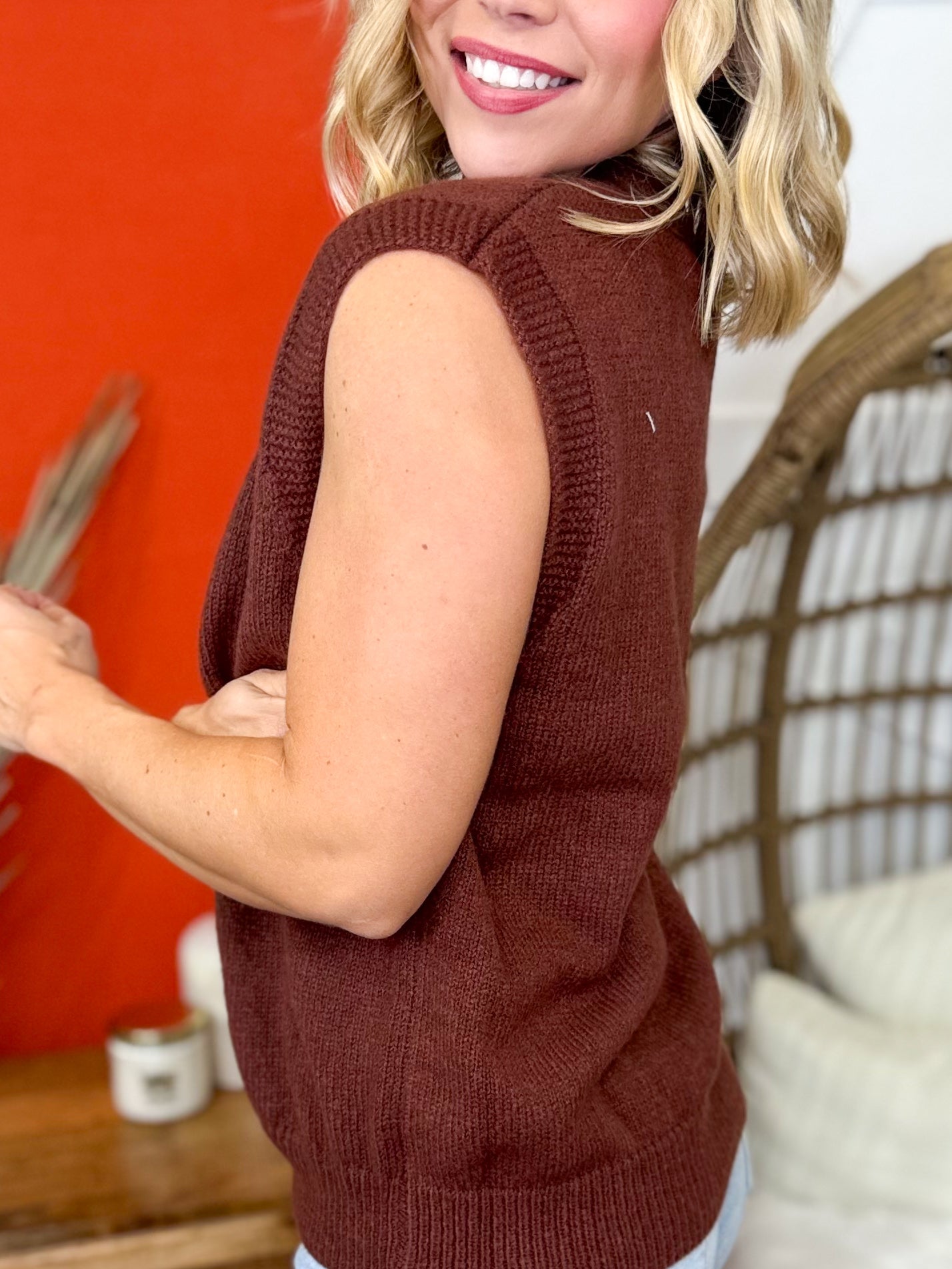 Classic Prep Sweater Vest-110 Short Sleeve Top-GEEGEE-Heathered Boho Boutique, Women's Fashion and Accessories in Palmetto, FL