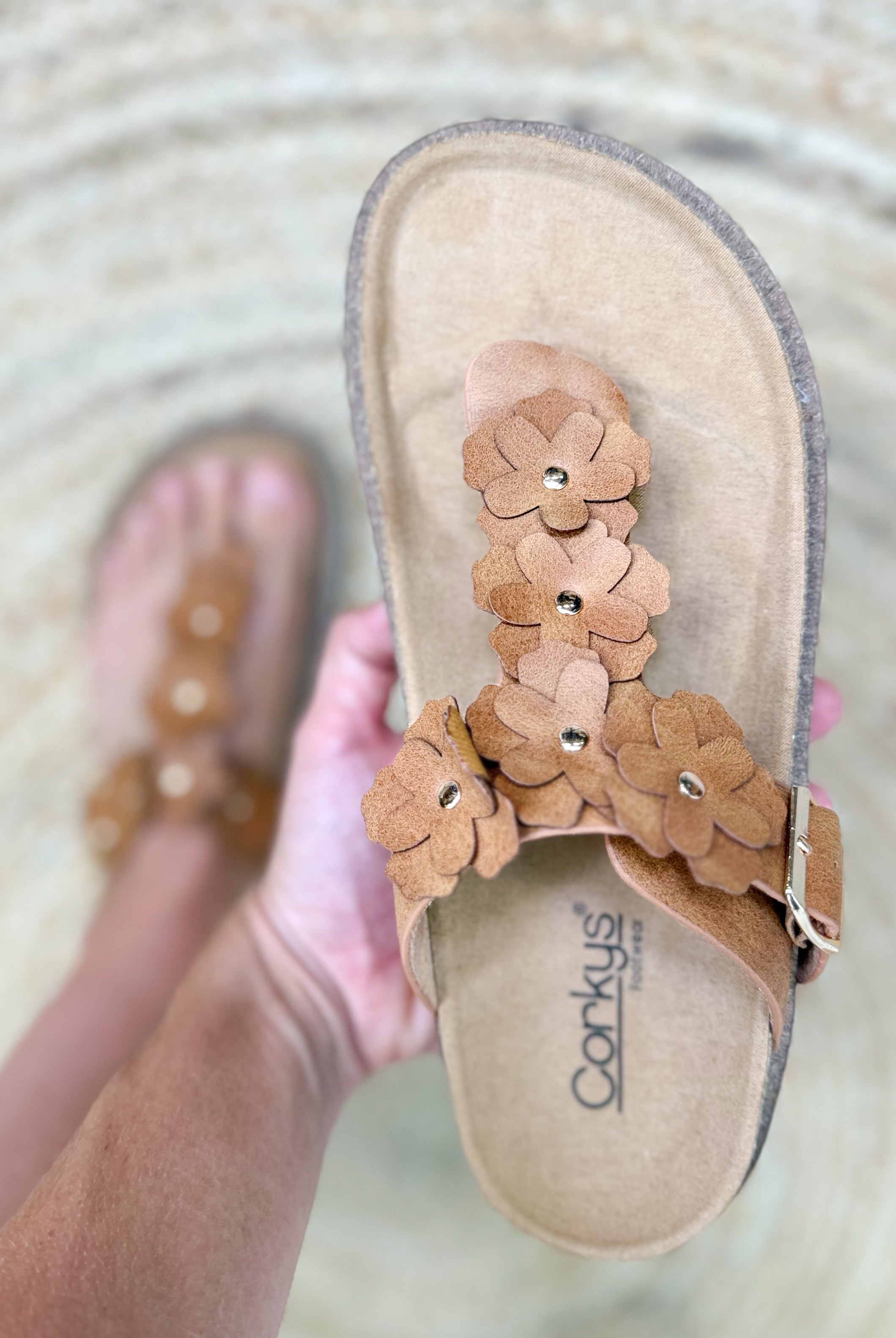Bless Her Heart Sandals - Cognac-350 Shoes-Corkys-Heathered Boho Boutique, Women's Fashion and Accessories in Palmetto, FL