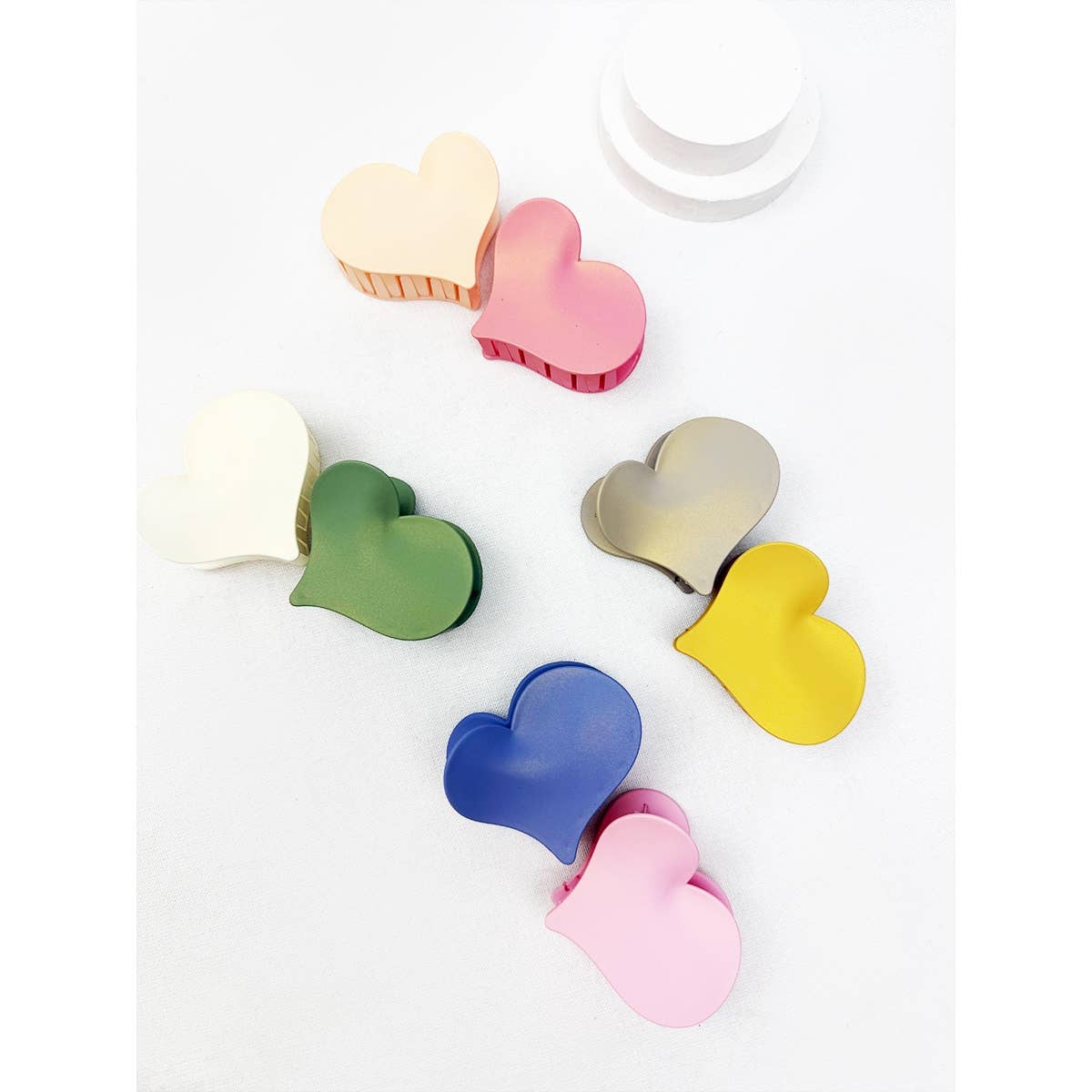 Shimmered Heart Shaped Hair Claw Clips-340 Other Accessories-Love and Repeat-Heathered Boho Boutique, Women's Fashion and Accessories in Palmetto, FL