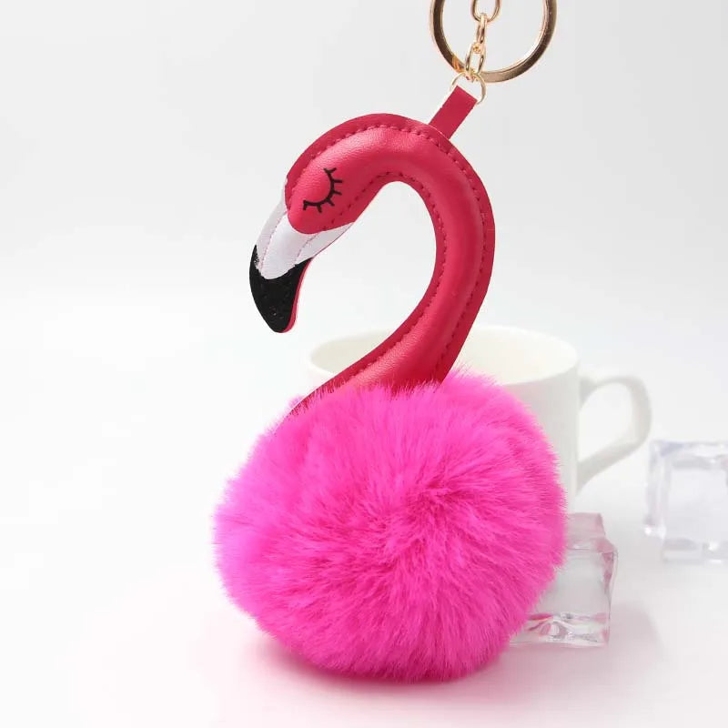 Plush Flamingo Bag Charms-340 Other Accessories-Heathered Boho-Heathered Boho Boutique, Women's Fashion and Accessories in Palmetto, FL