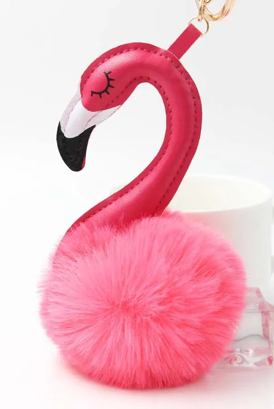 Plush Flamingo Bag Charms-340 Other Accessories-Heathered Boho-Heathered Boho Boutique, Women's Fashion and Accessories in Palmetto, FL