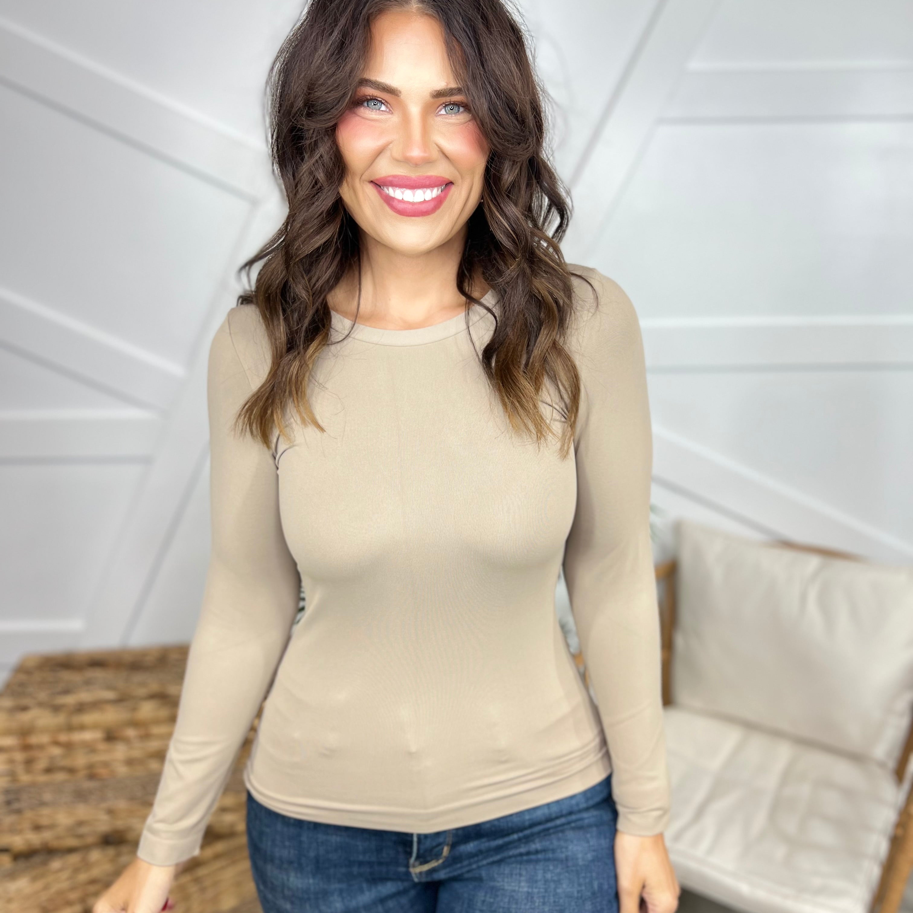 Restock: Take Your Time Seamless Top-120 Long Sleeve Tops-YELETE-Heathered Boho Boutique, Women's Fashion and Accessories in Palmetto, FL