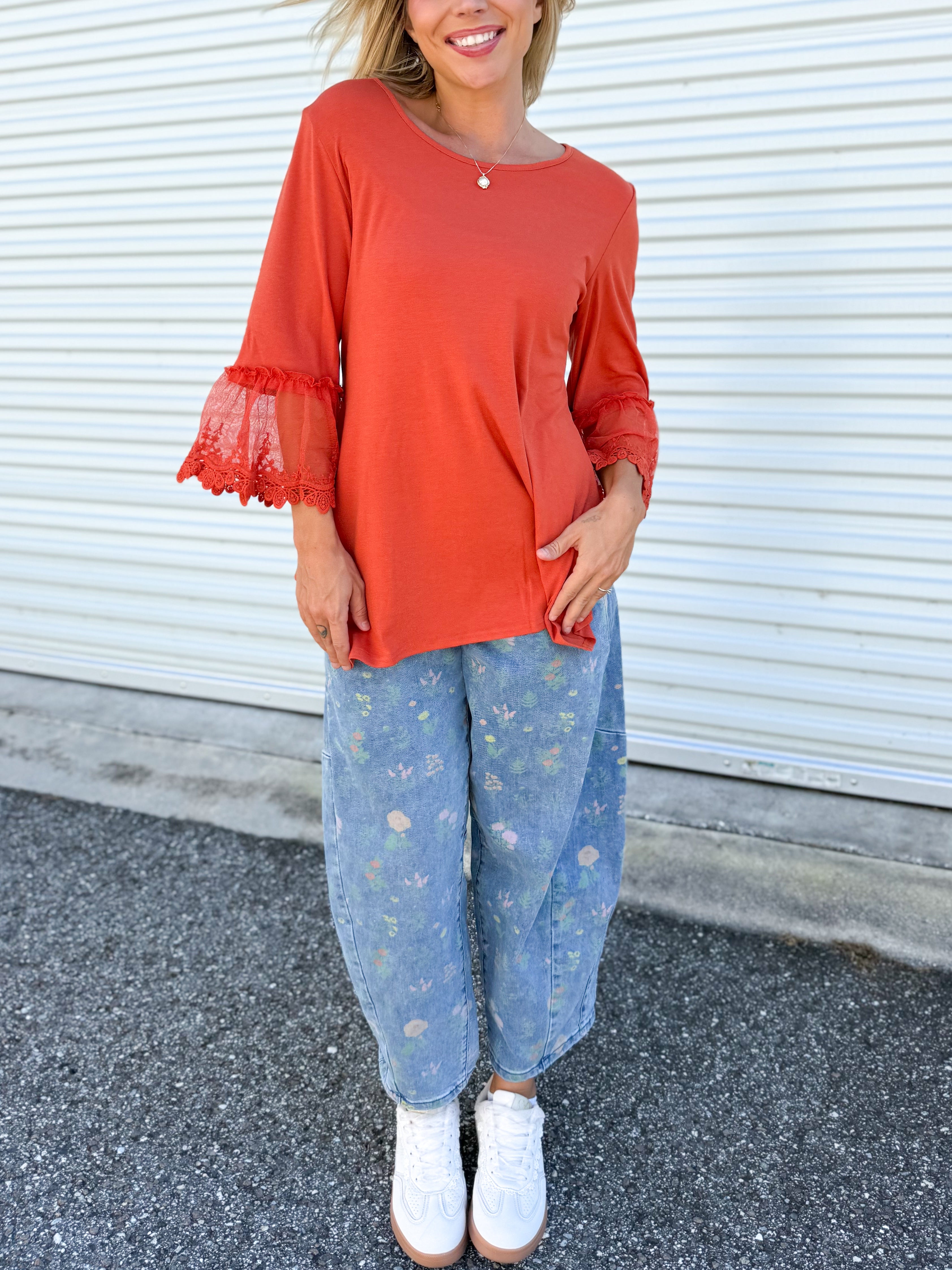 Beauty Boho Top-120 Long Sleeve Tops-Origami Apparel-Heathered Boho Boutique, Women's Fashion and Accessories in Palmetto, FL