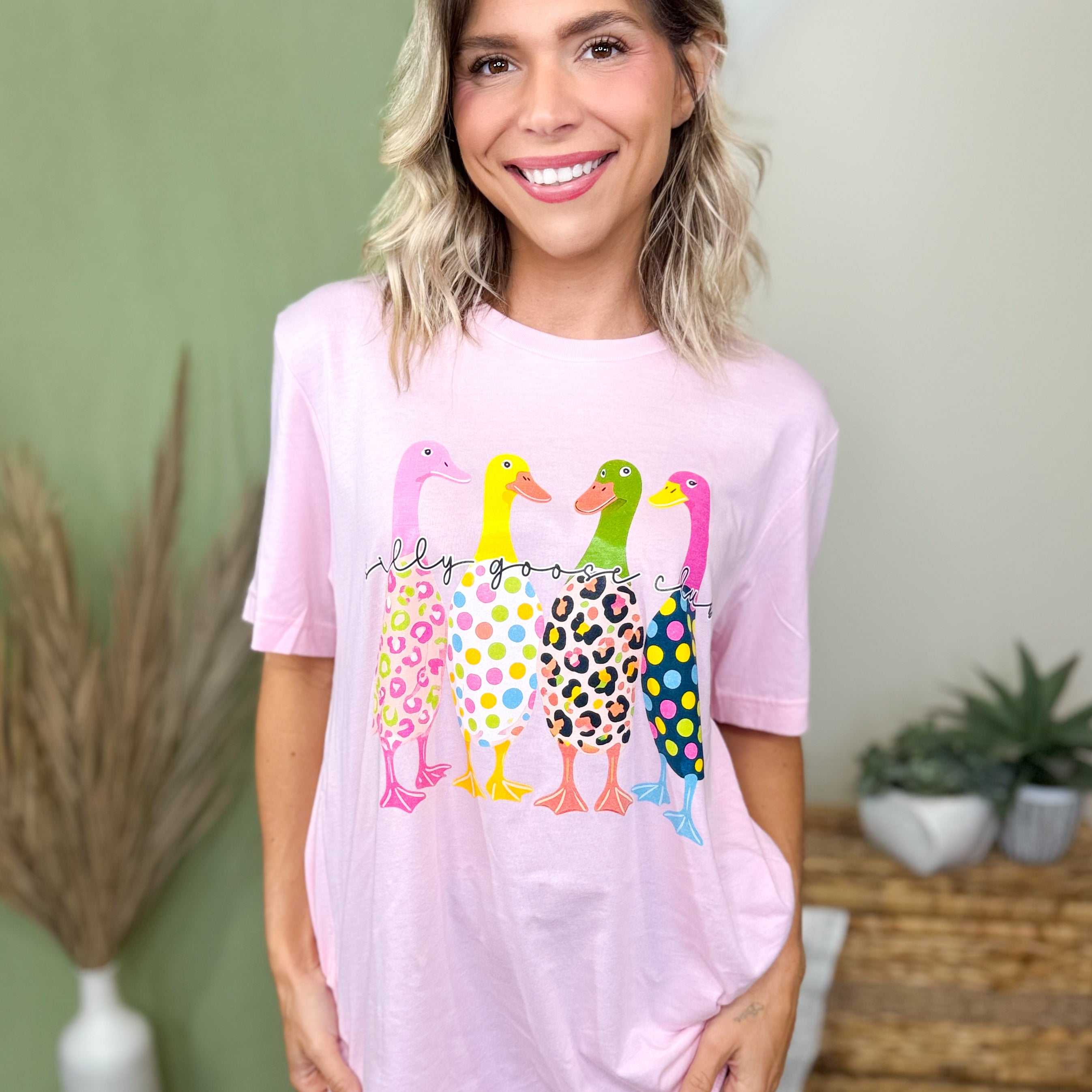 Spotted Silly Goose Club Graphic Tee-130 Graphic Tees-Heathered Boho-Heathered Boho Boutique, Women's Fashion and Accessories in Palmetto, FL