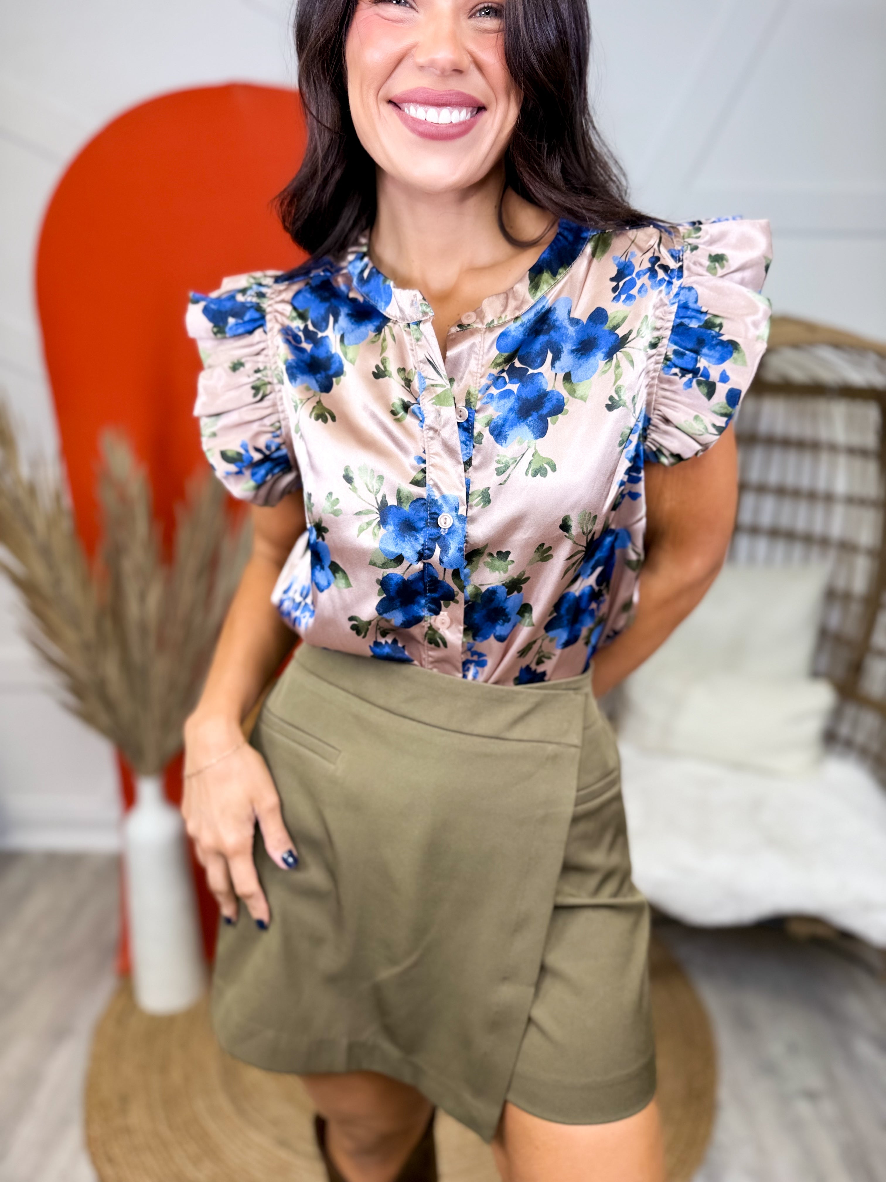 La La Lovely Top-110 SHORT SLEEVE TOP-Sew In Love-Heathered Boho Boutique, Women's Fashion and Accessories in Palmetto, FL