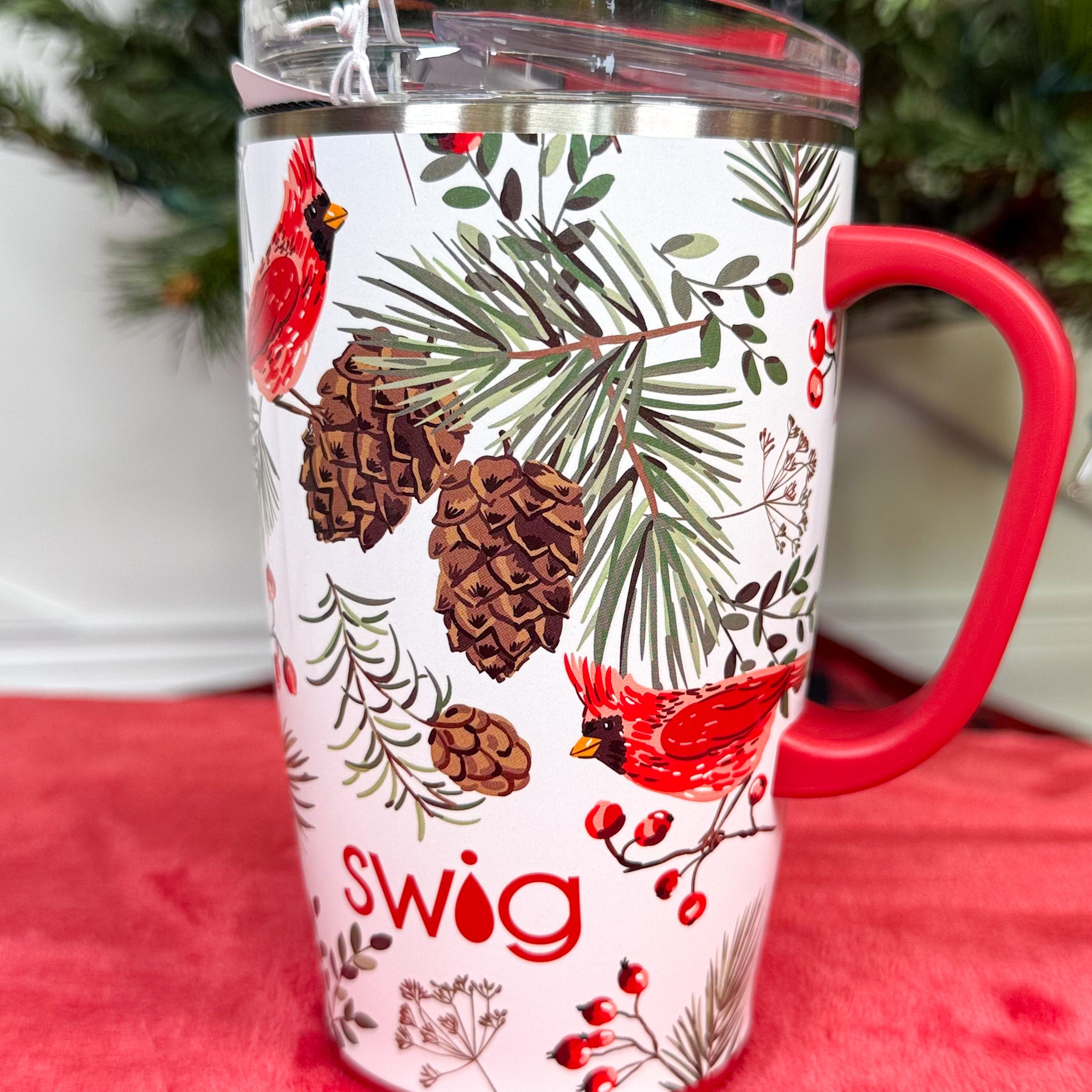 Winter Cardinals Swig-340 Other Accessories-Swig-Heathered Boho Boutique, Women's Fashion and Accessories in Palmetto, FL