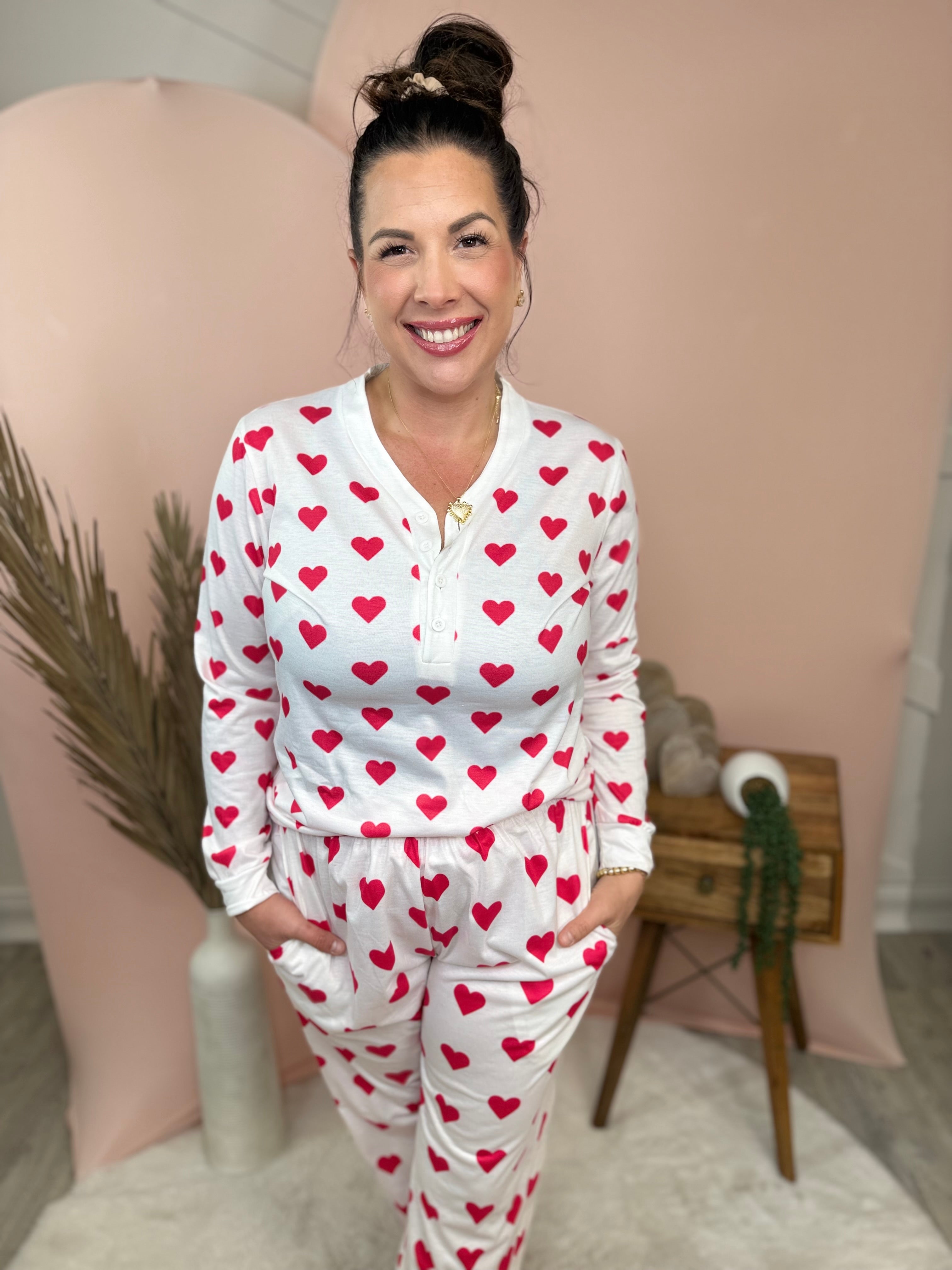 Oh Fresh Love Pajama Set-240 Activewear/Sets-Heathered Boho-Heathered Boho Boutique, Women's Fashion and Accessories in Palmetto, FL