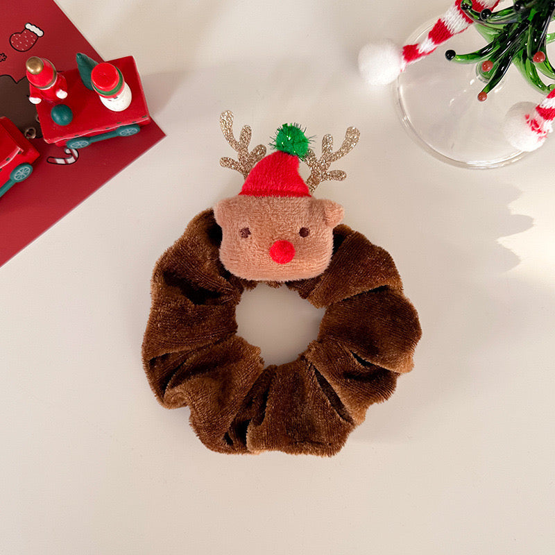 Festive Christmas Hair Scrunchies-330 Headwear-NIHAO JEWELRY-Heathered Boho Boutique, Women's Fashion and Accessories in Palmetto, FL