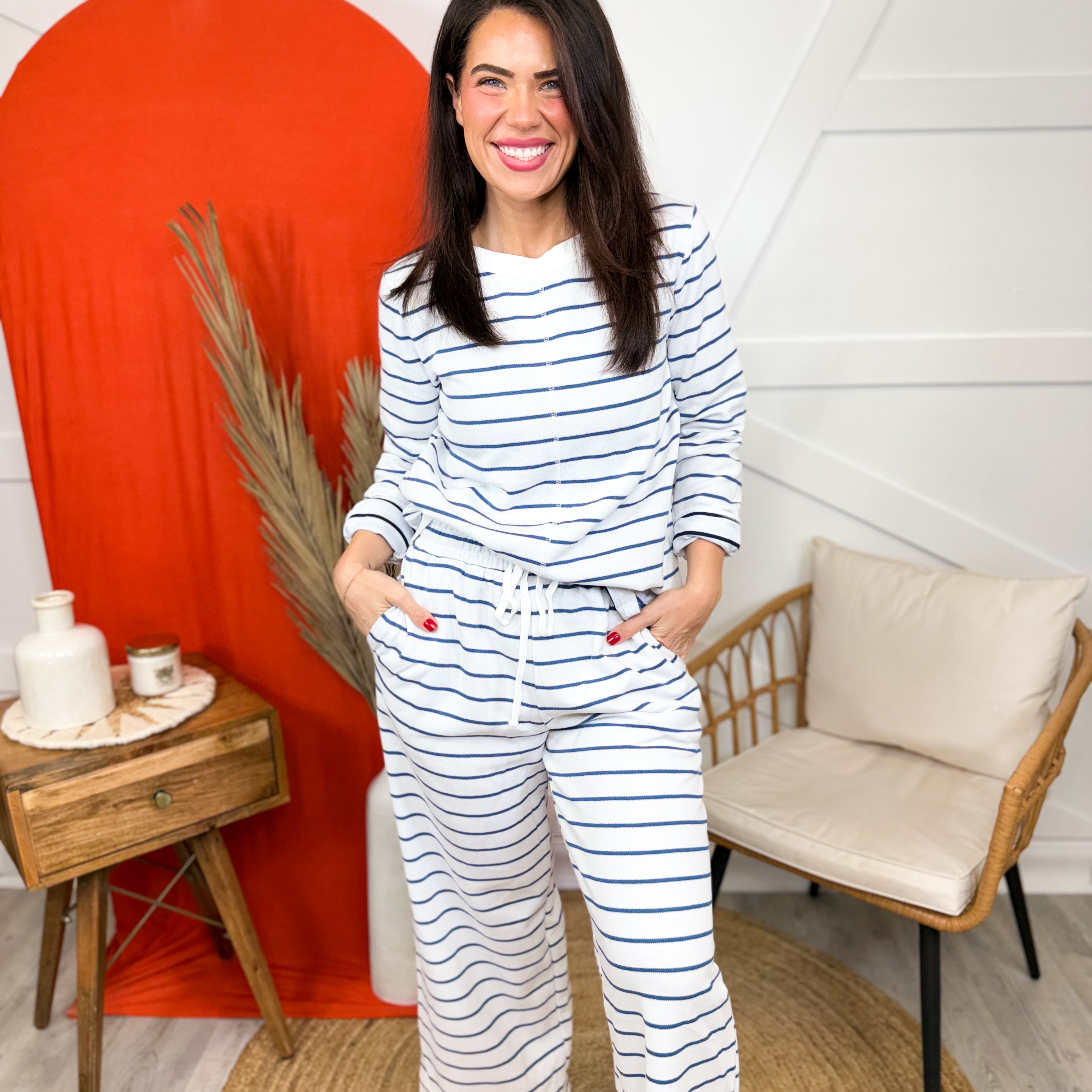 Earn Your Stripes Set-240 ACTIVEWEAR/SETS-LA Society-Heathered Boho Boutique, Women's Fashion and Accessories in Palmetto, FL