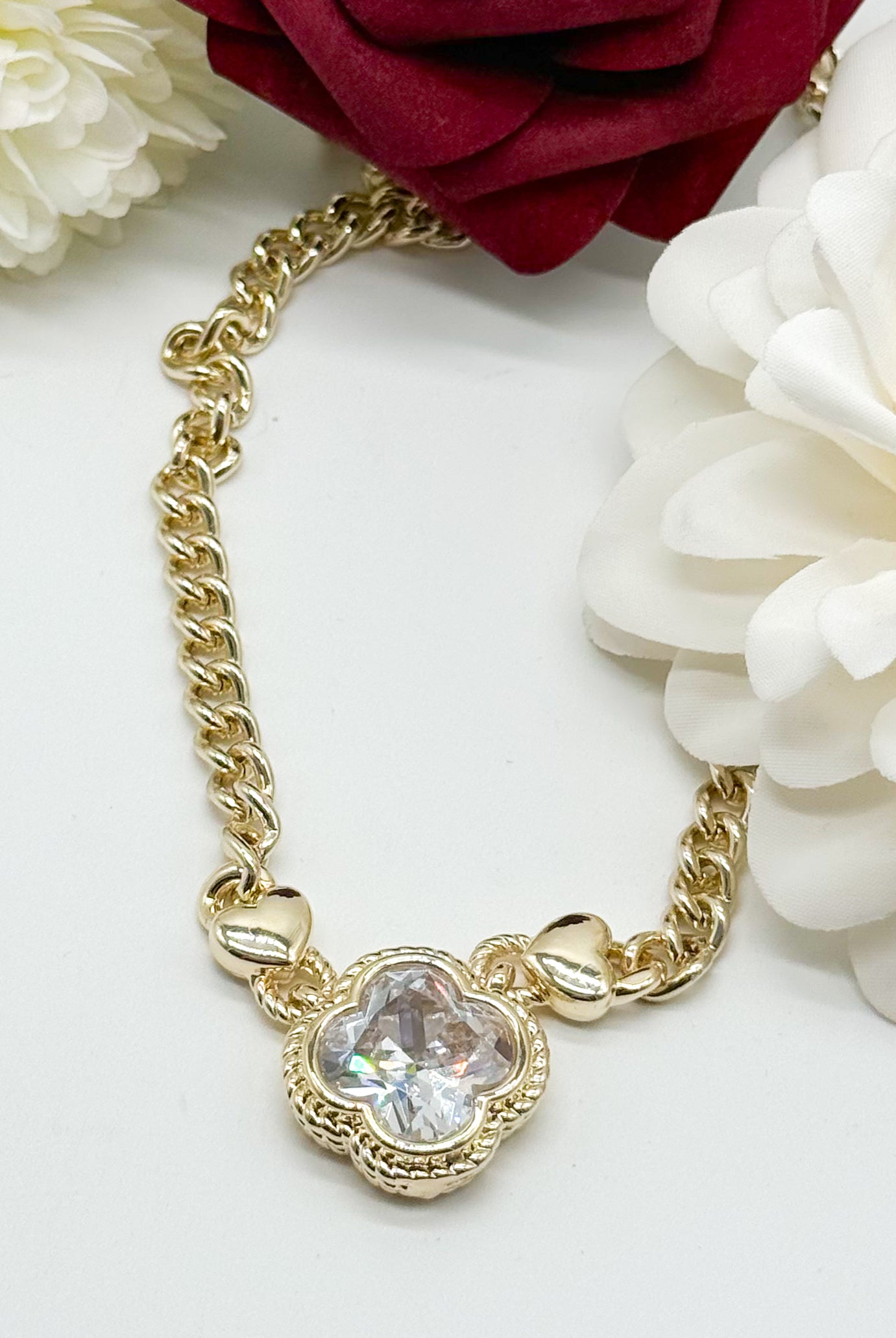 RESTOCK: Clover Necklace-310 Jewelry-Millenx Accessories, LLC.-Heathered Boho Boutique, Women's Fashion and Accessories in Palmetto, FL