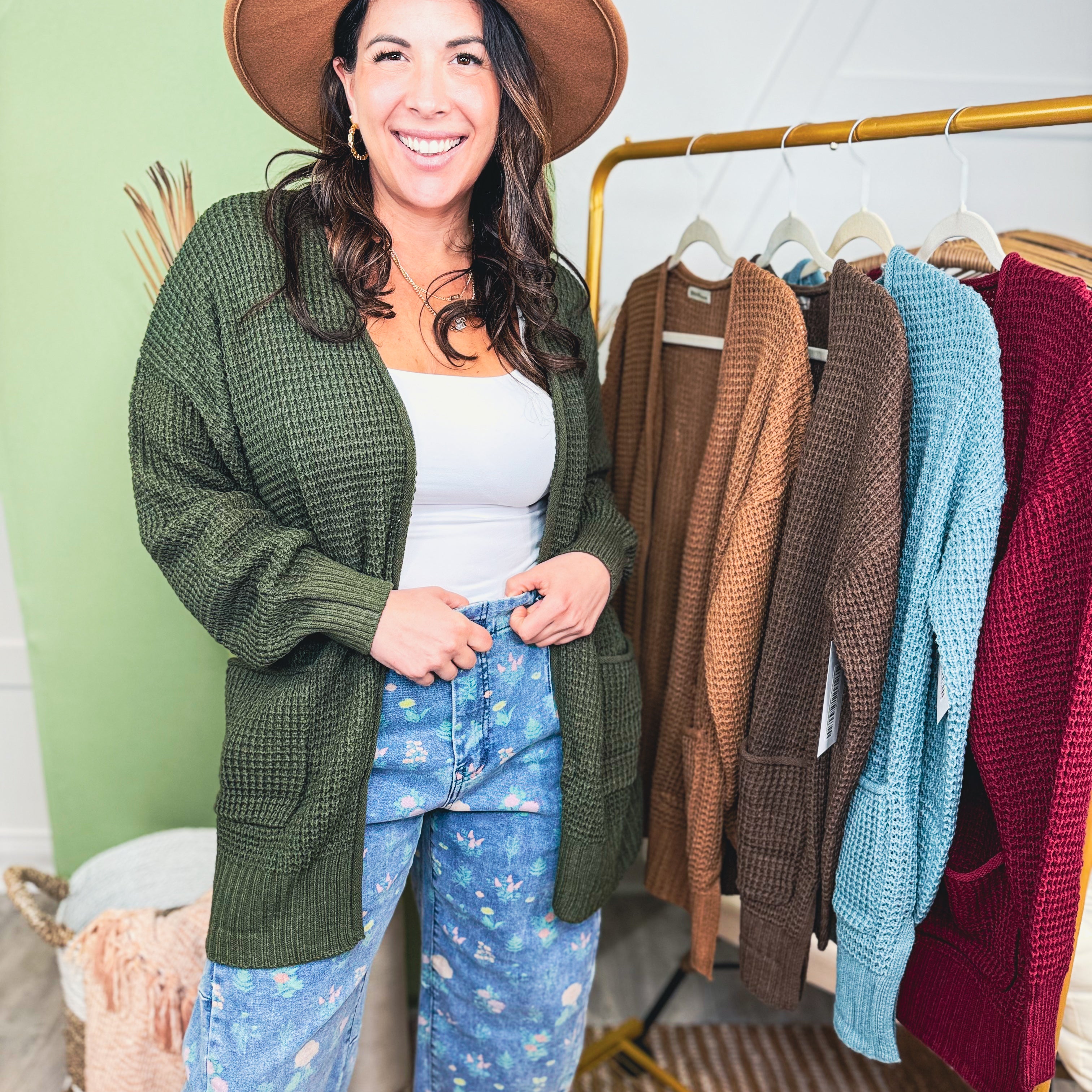 Sophisticate Cardigan-220 Cardigans/ Kimonos-ZENANA-Heathered Boho Boutique, Women's Fashion and Accessories in Palmetto, FL